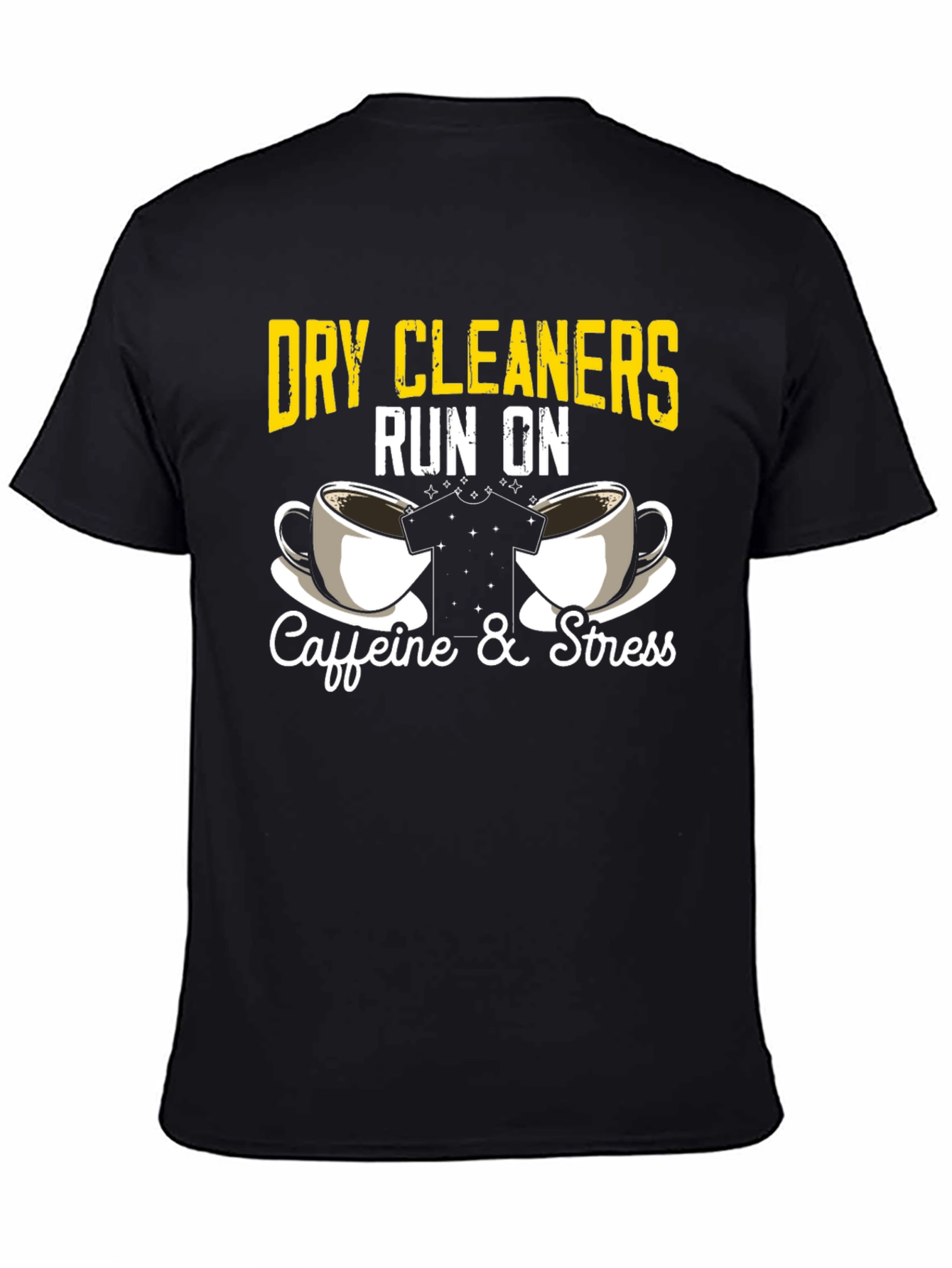 Dry Cleaners Caffeine & Stress Graphic T-Shirt