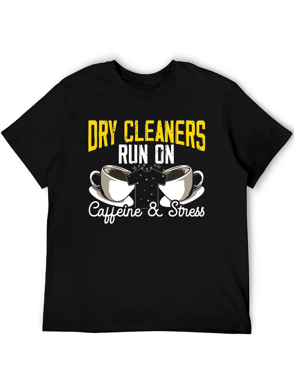 Dry Cleaners Caffeine & Stress Graphic T-Shirt