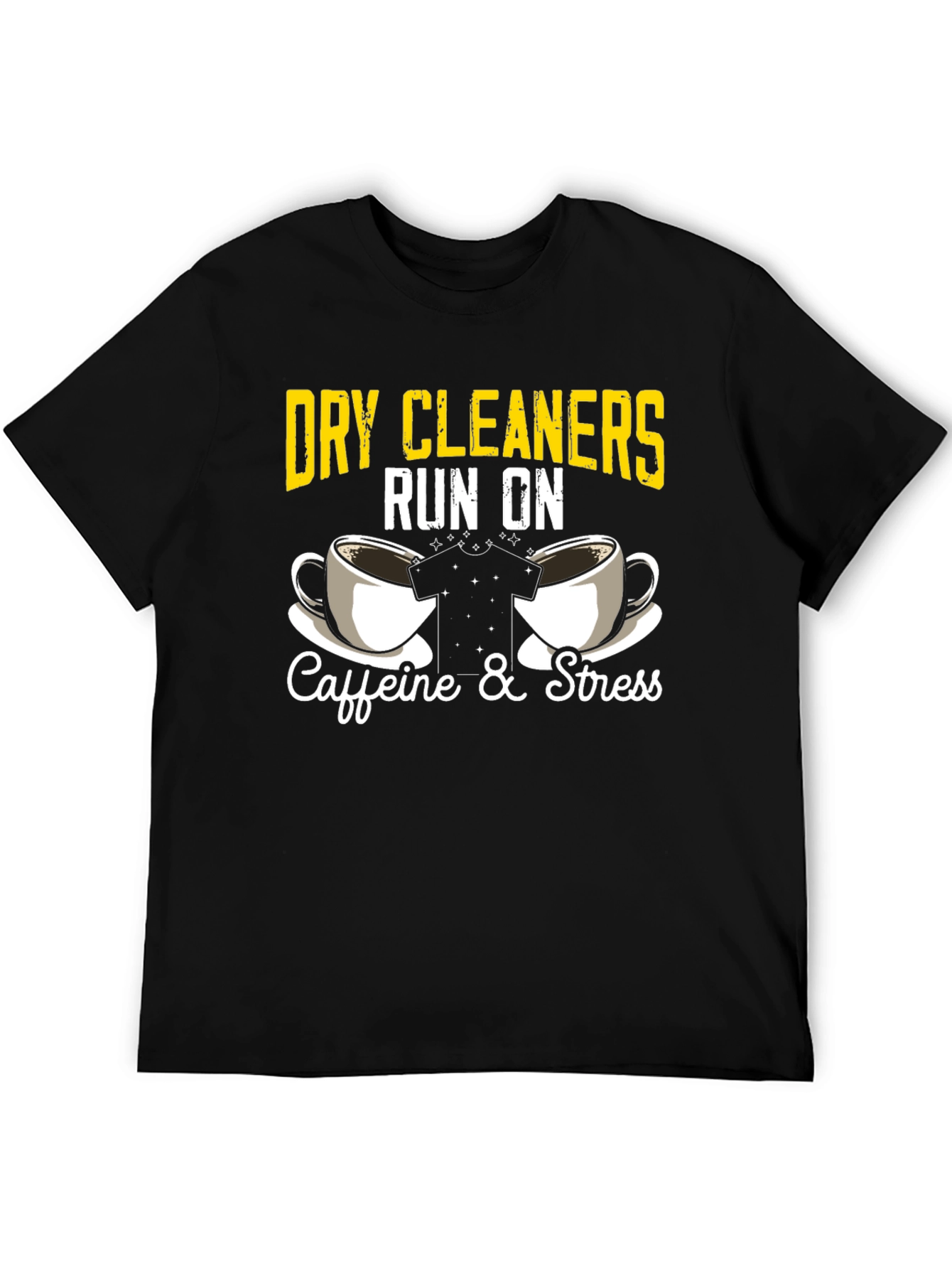 Dry Cleaners Caffeine & Stress Graphic T-Shirt