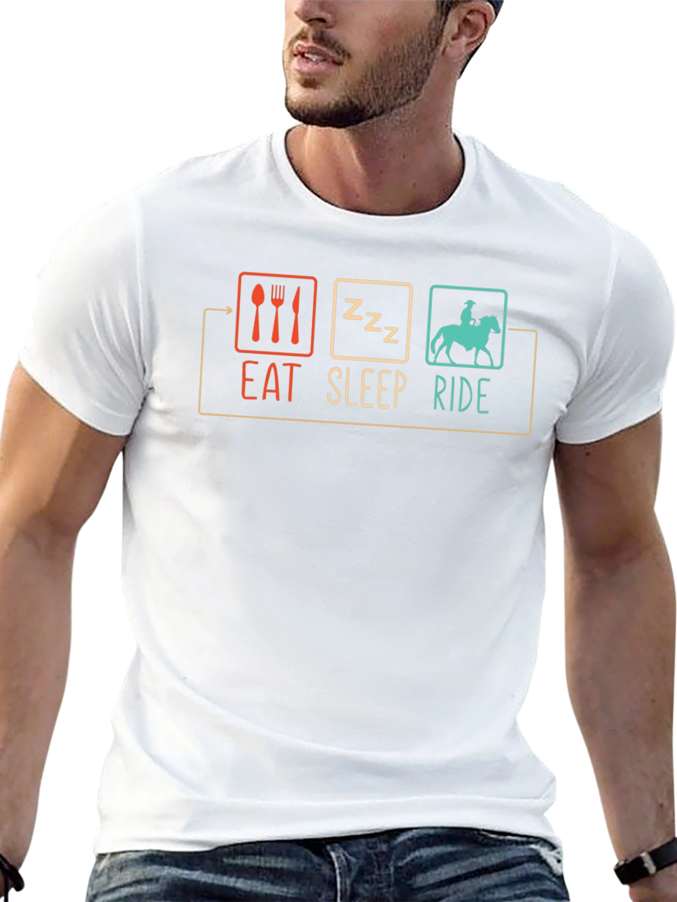 Eat Sleep Ride T-Shirt - Horse Lover Tee