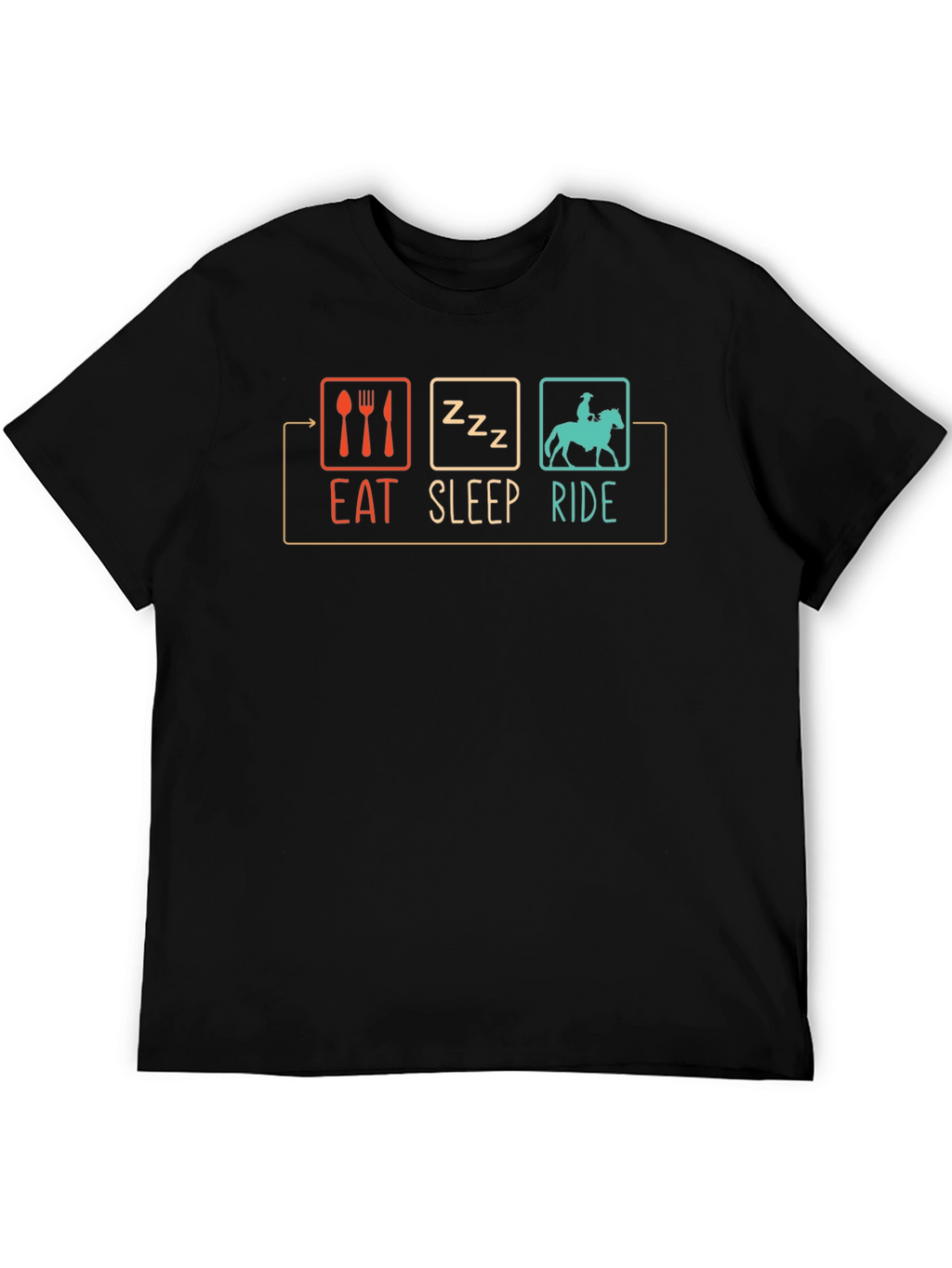 Eat Sleep Ride T-Shirt - Horse Lover Tee
