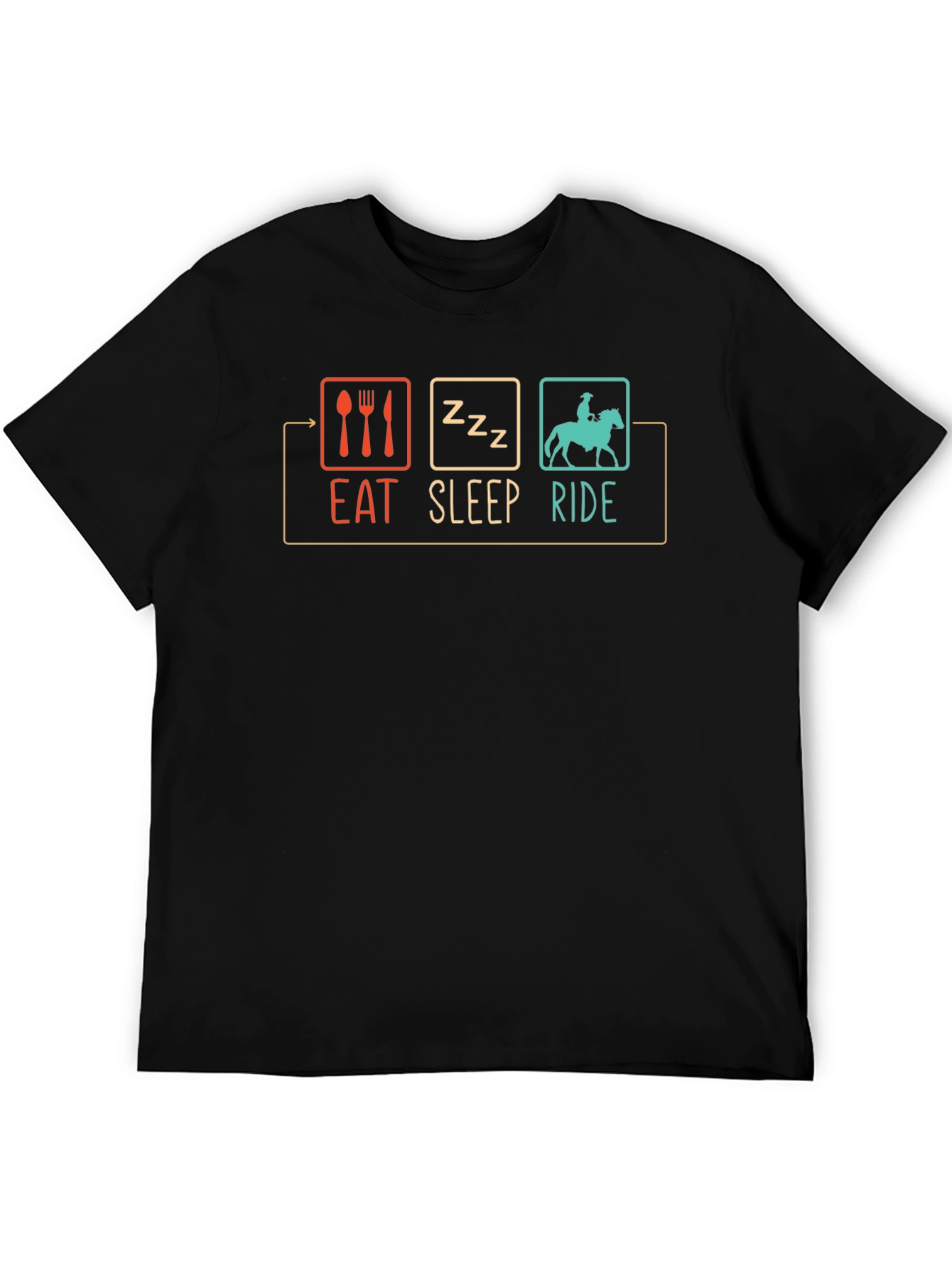 Eat Sleep Ride T-Shirt - Horse Lover Tee
