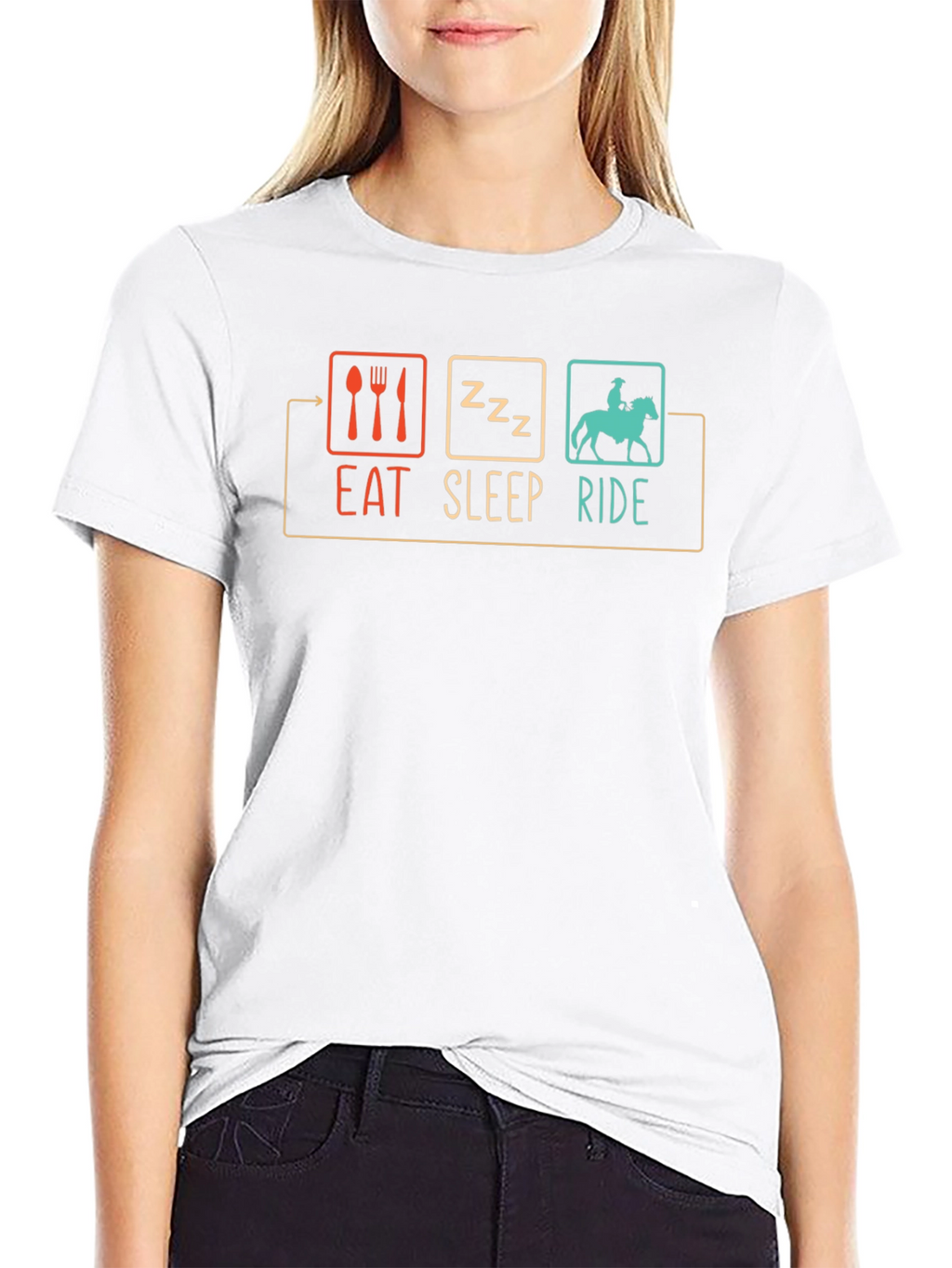 Eat Sleep Ride T-Shirt - Horse Lover Tee