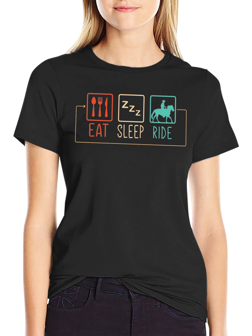 Eat Sleep Ride T-Shirt - Horse Lover Tee