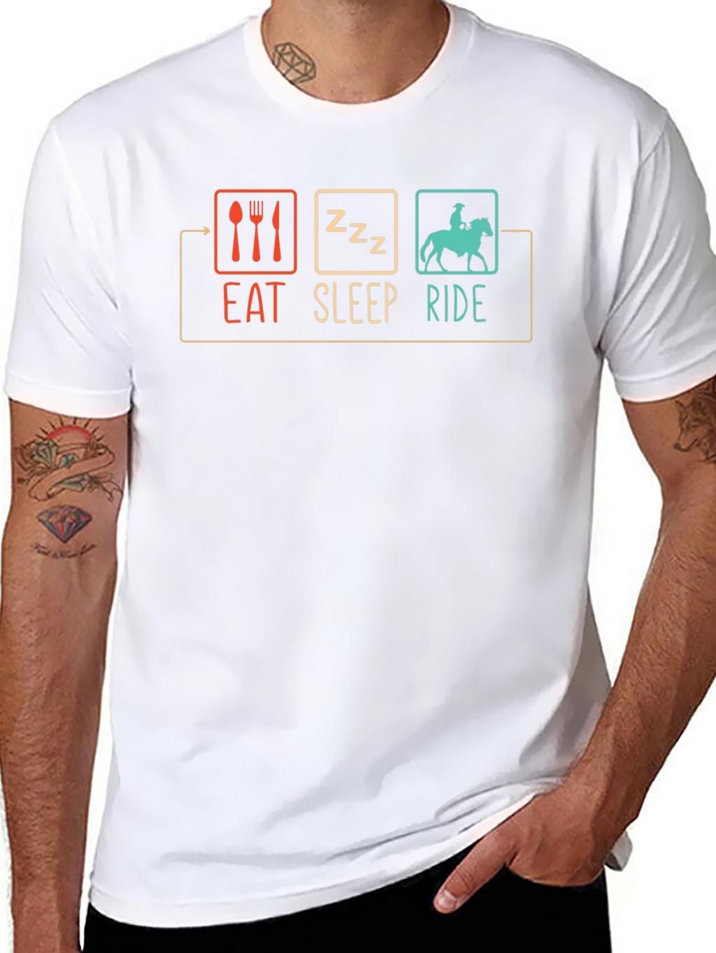 Eat Sleep Ride T-Shirt - Horse Lover Tee