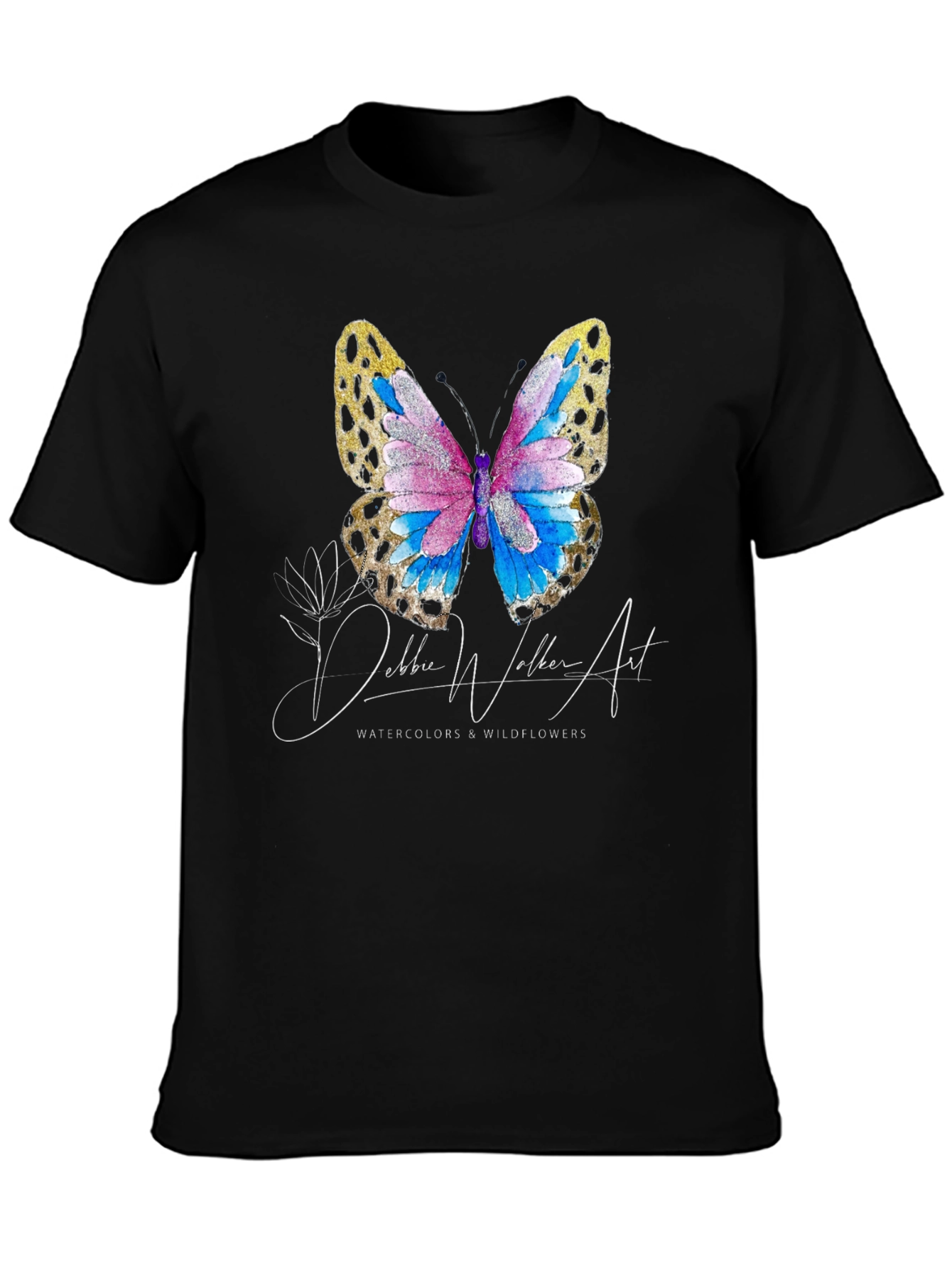 Butterfly Watercolor T-Shirt - Nature Inspired Art Tee