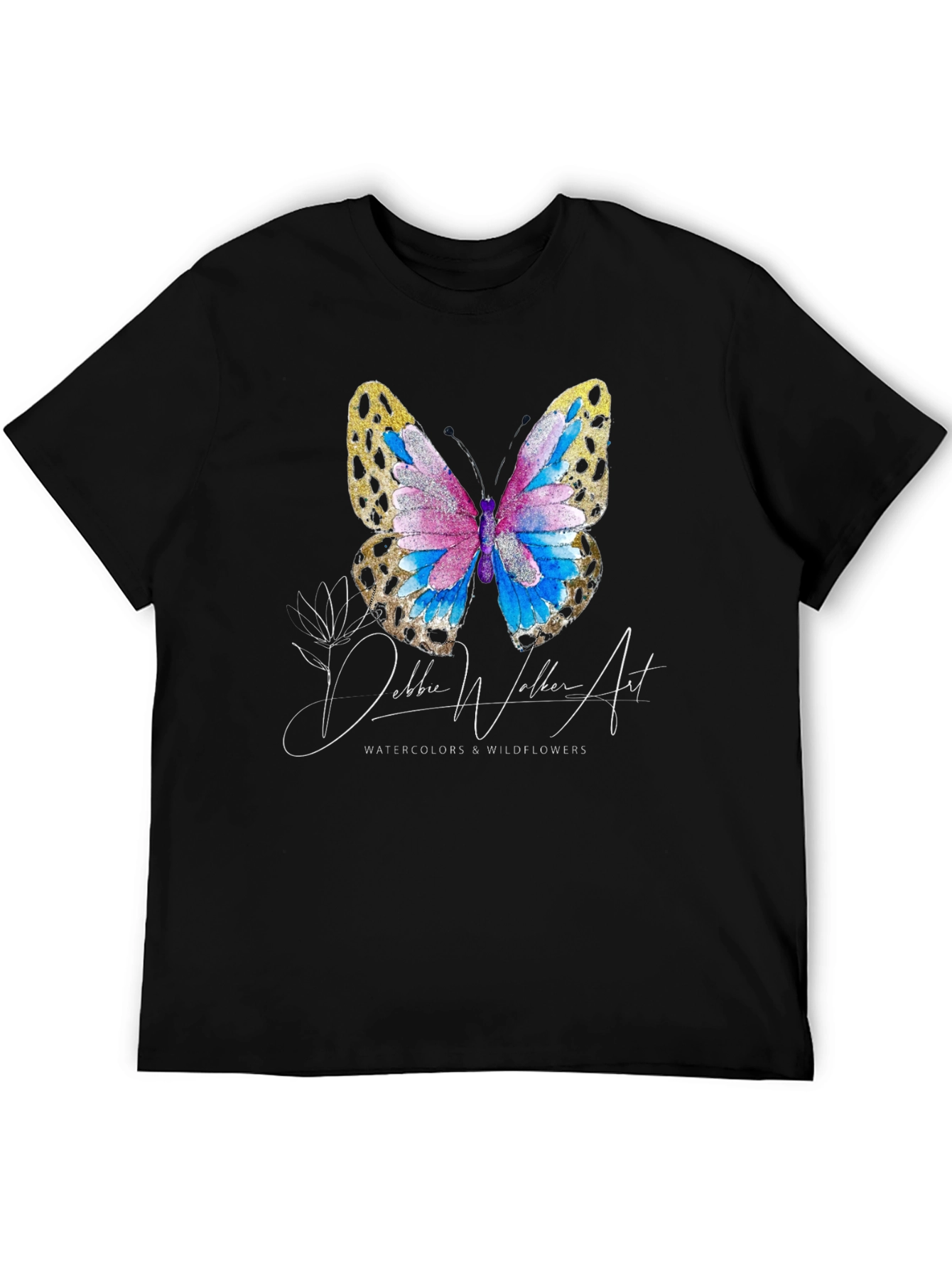 Butterfly Watercolor T-Shirt - Nature Inspired Art Tee