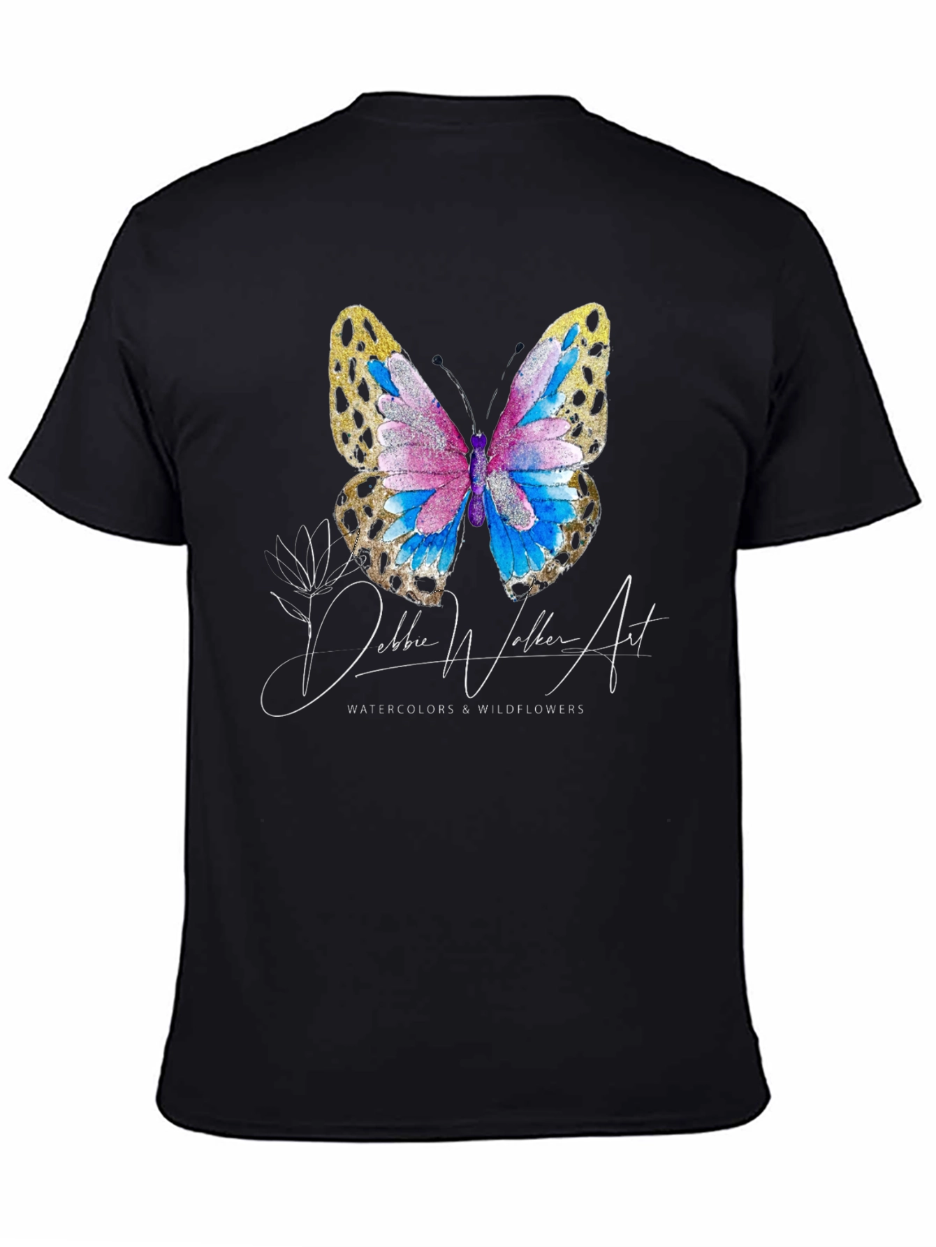 Butterfly Watercolor T-Shirt - Nature Inspired Art Tee