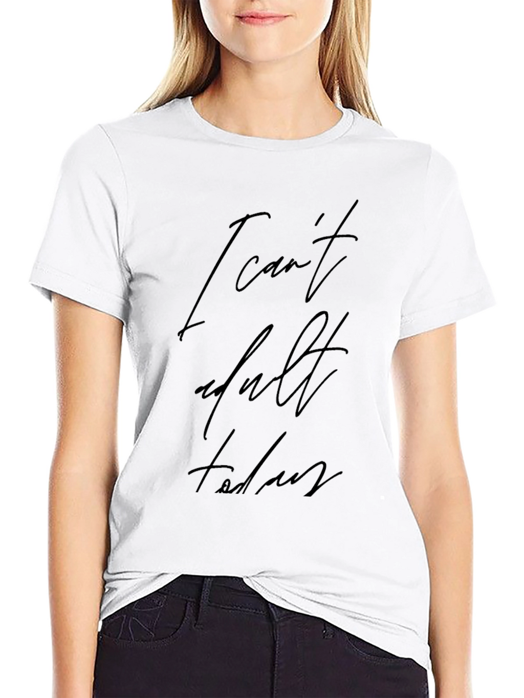 I Cant Adult Today Black Graphic Tee