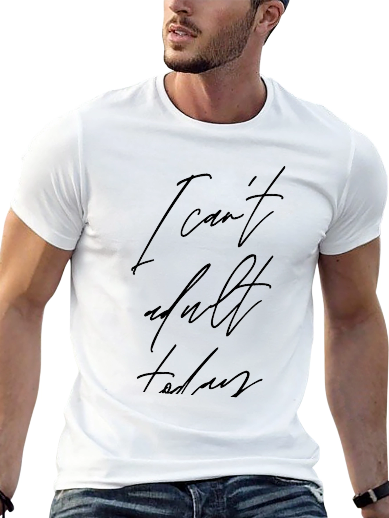 I Cant Adult Today Black Graphic Tee