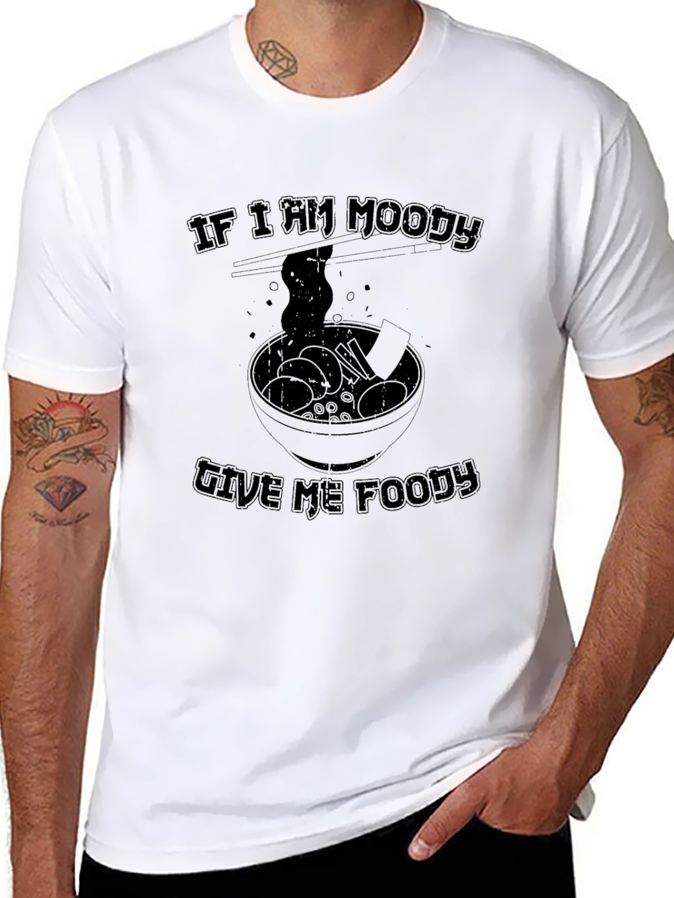 Moody Foodie Graphic Tee - Ramen Lover Shirt