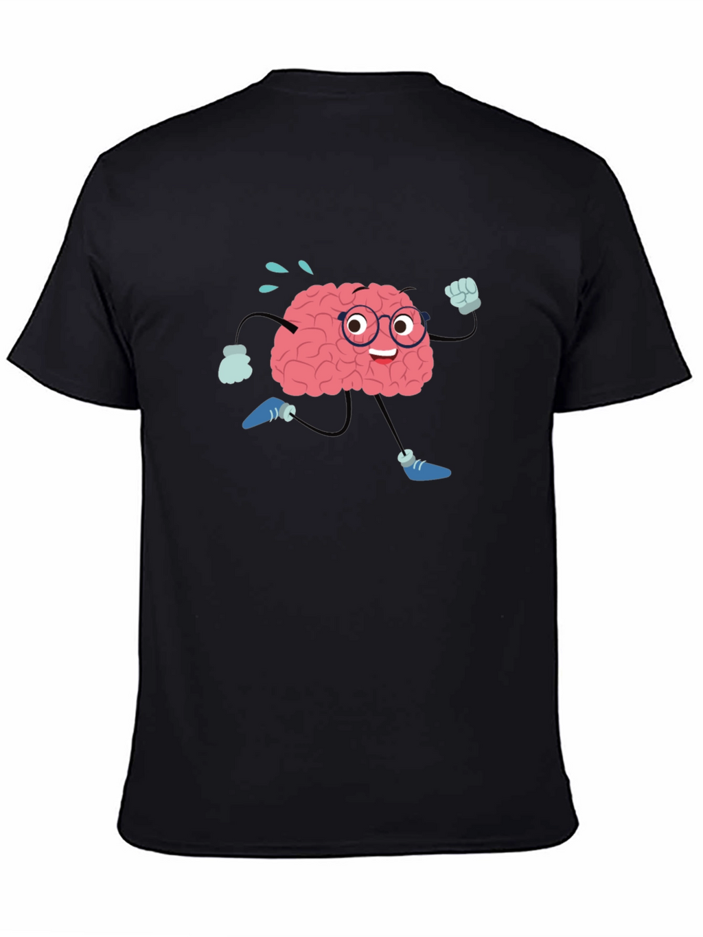 Brain Running Cartoon T-Shirt