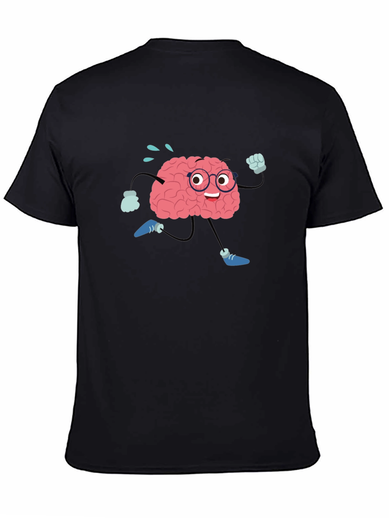 Brain Running Cartoon T-Shirt