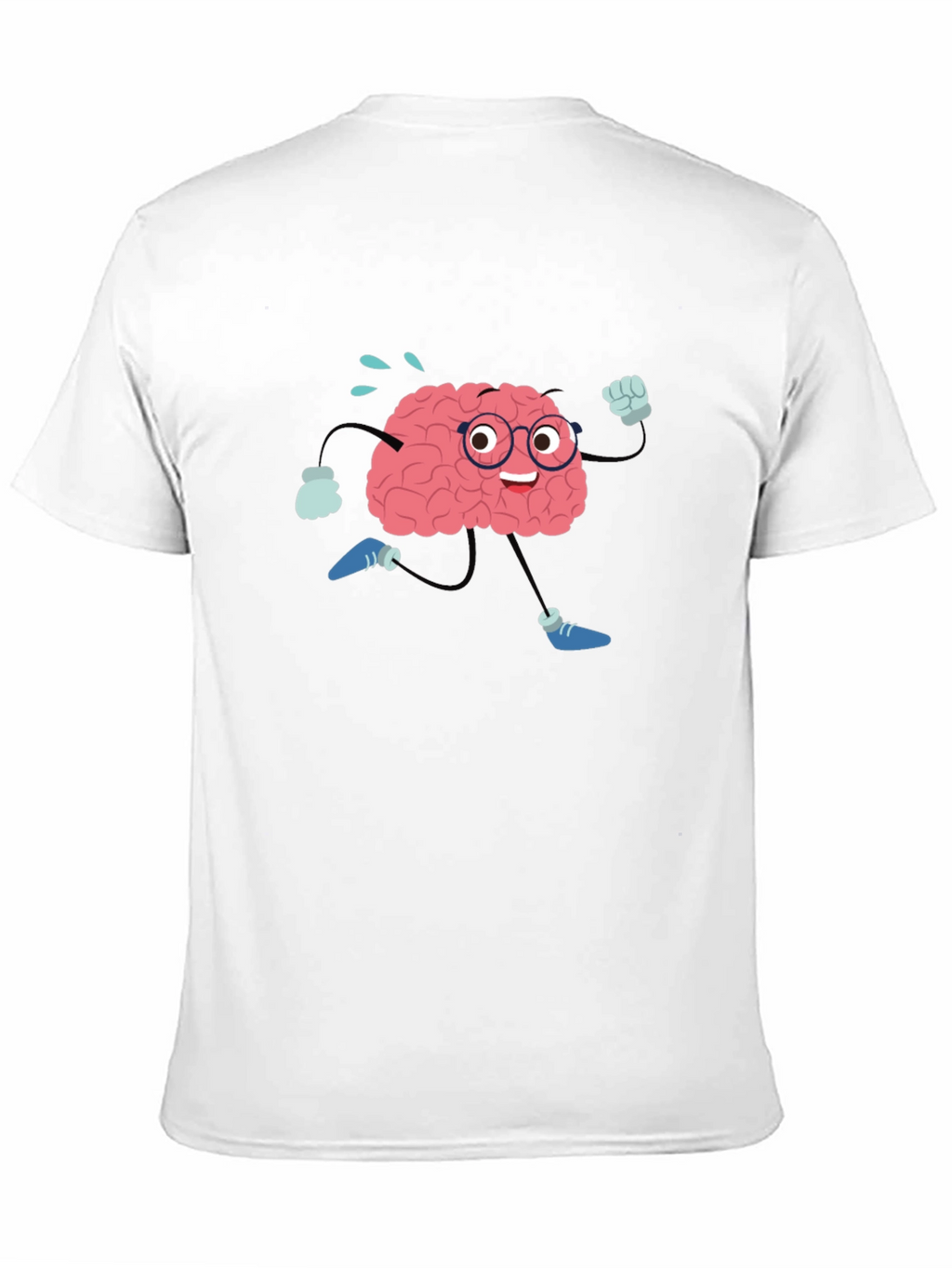 Brain Running Cartoon T-Shirt