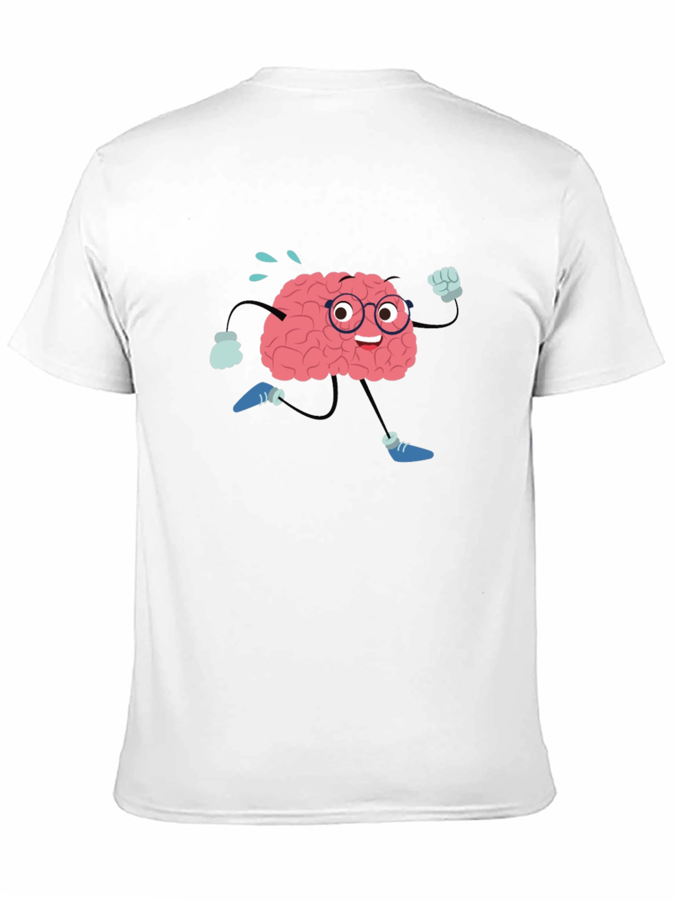 Brain Running Cartoon T-Shirt