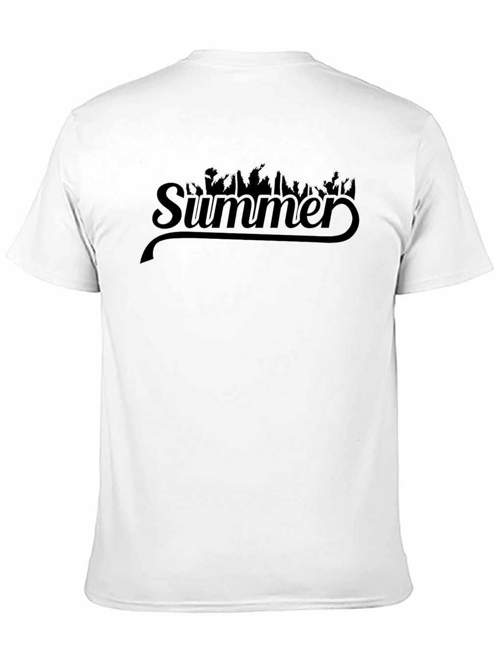 Summer Graphic Tee - Black Crew Neck T-Shirt