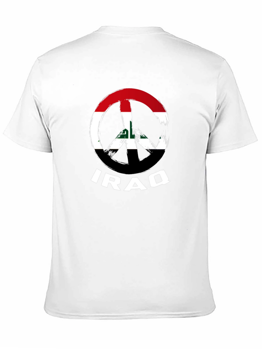 Iraq Peace Sign Flag T-Shirt - Black