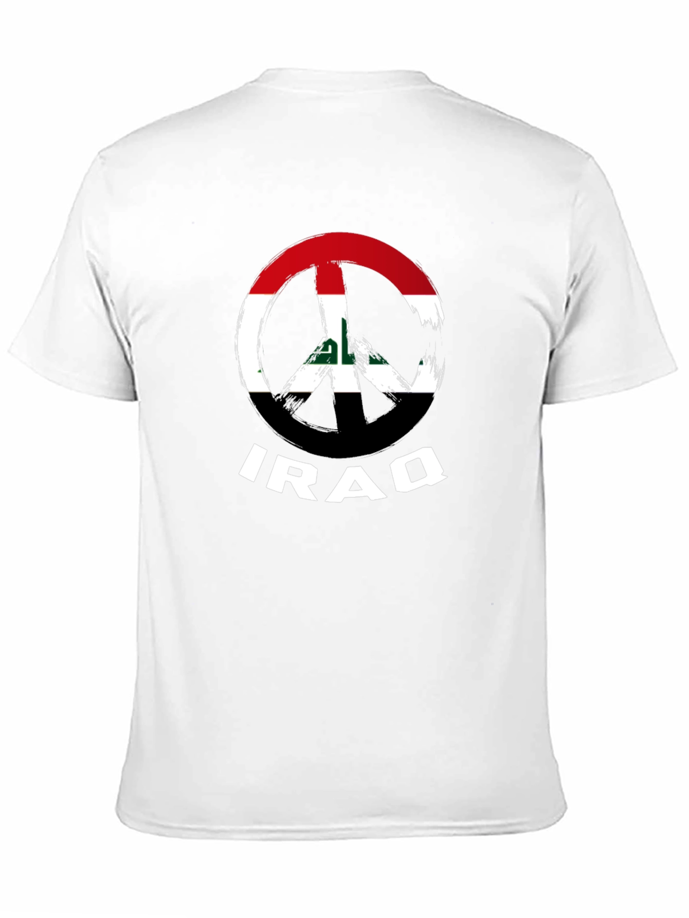 Iraq Peace Sign Flag T-Shirt - Black