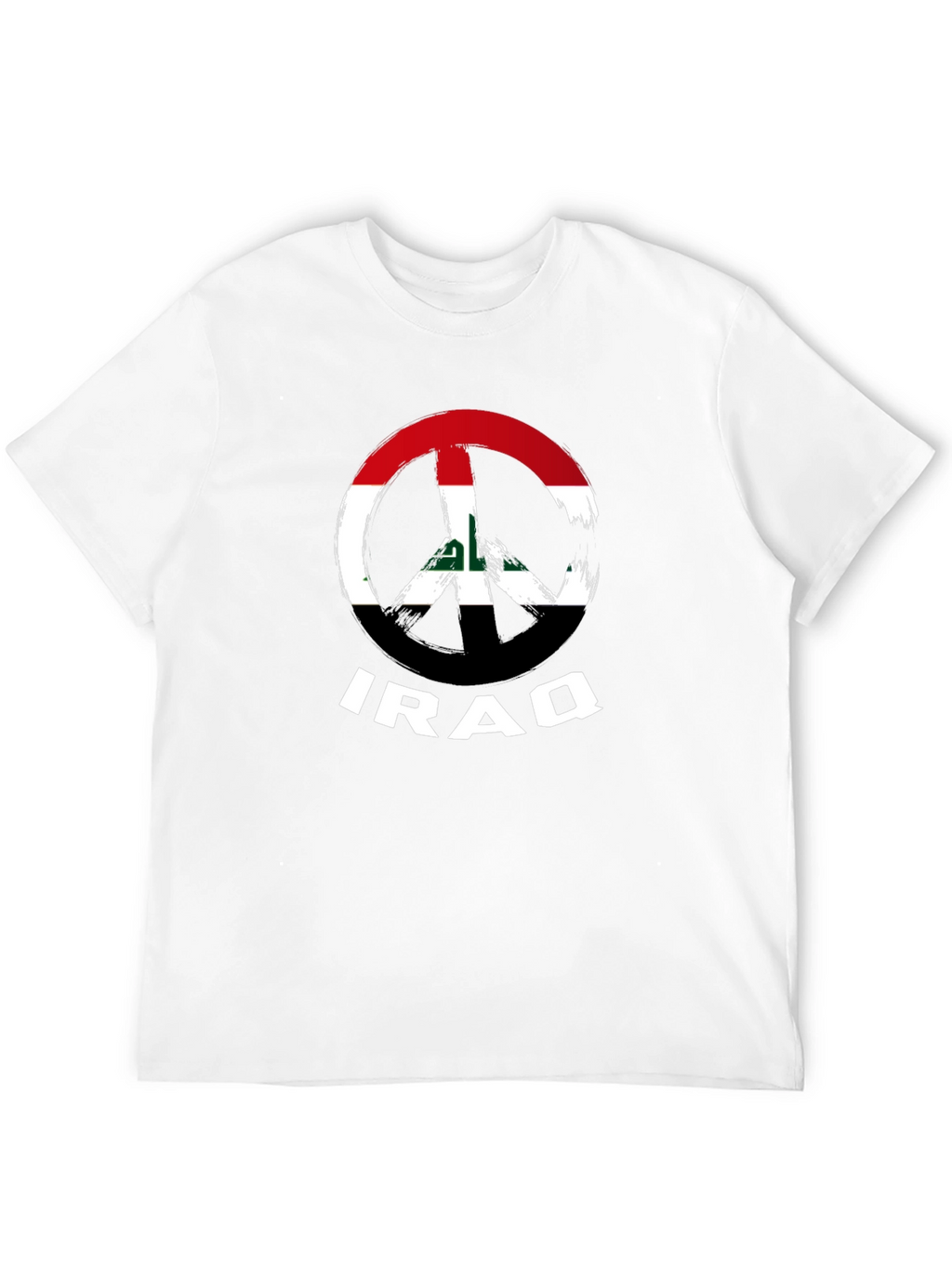 Iraq Peace Sign Flag T-Shirt - Black