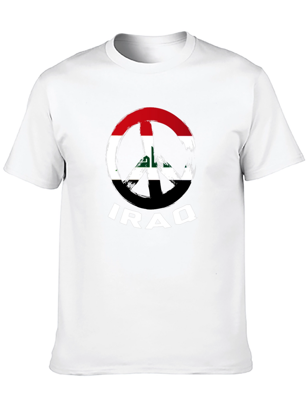 Iraq Peace Sign Flag T-Shirt - Black