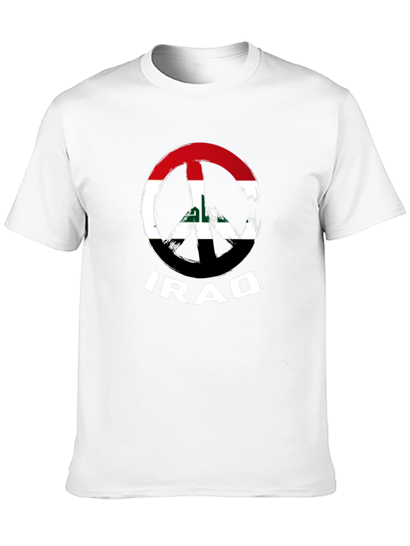 Iraq Peace Sign Flag T-Shirt - Black