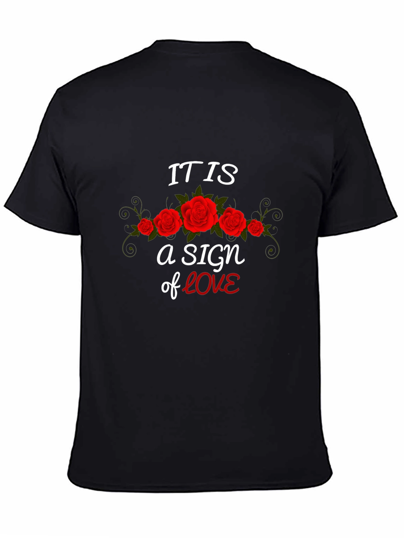 Romantic Roses Graphic Tee - A Sign of Love T-Shirt