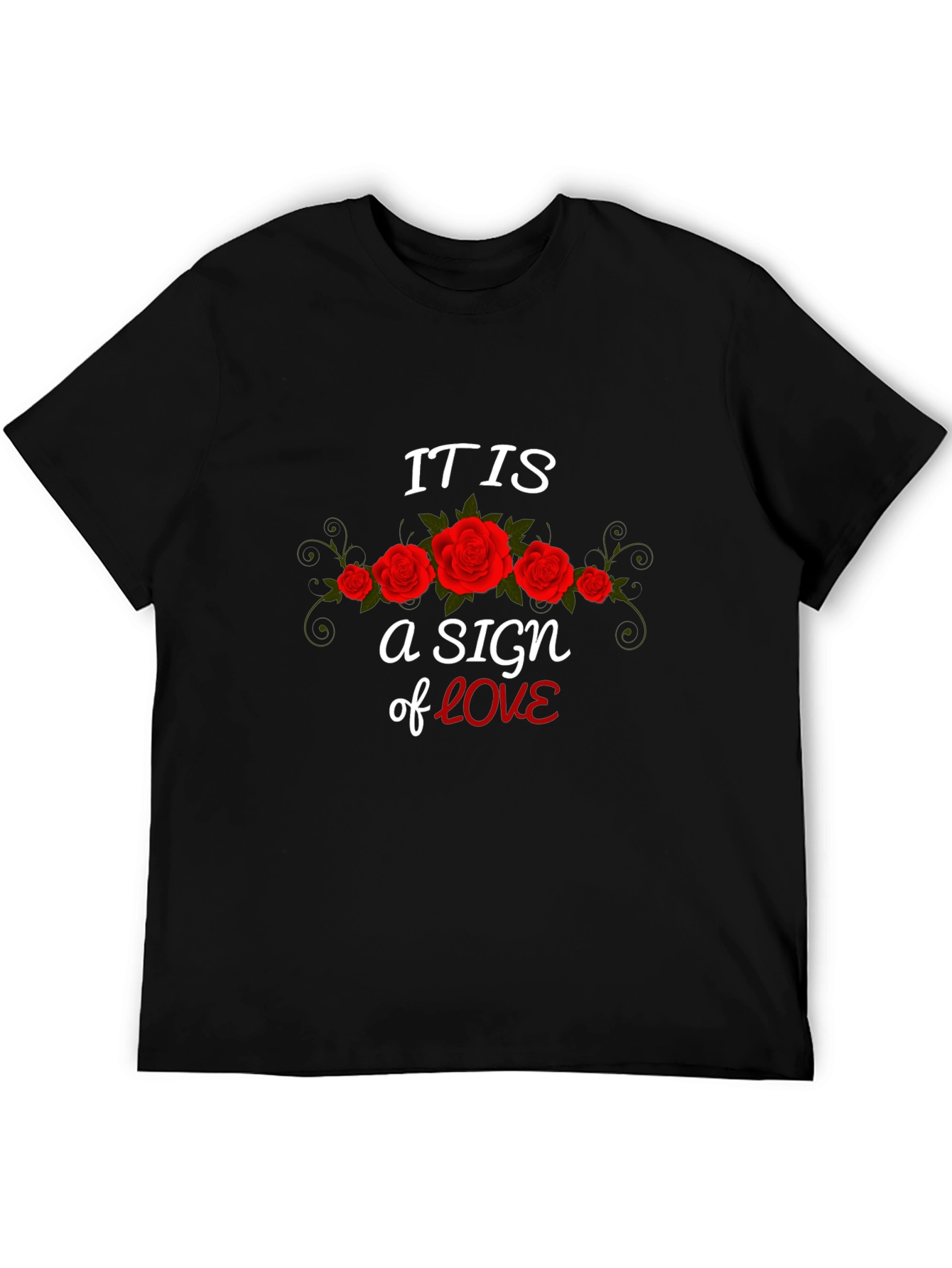 Romantic Roses Graphic Tee - A Sign of Love T-Shirt