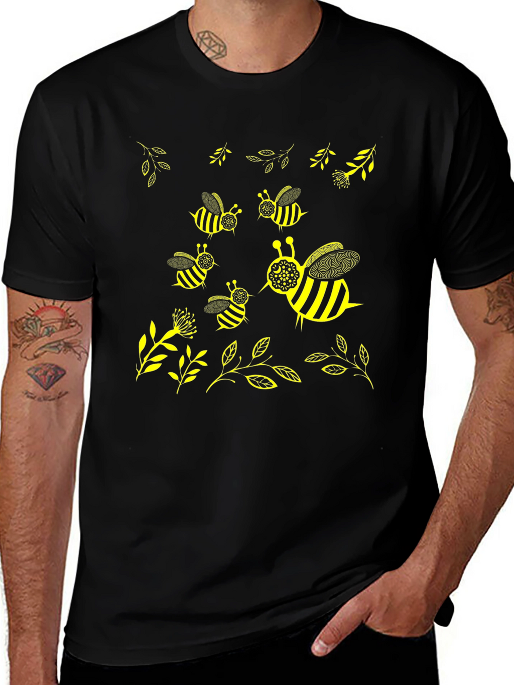 Buzz Worthy Bee T-Shirt - Black Cotton Tee