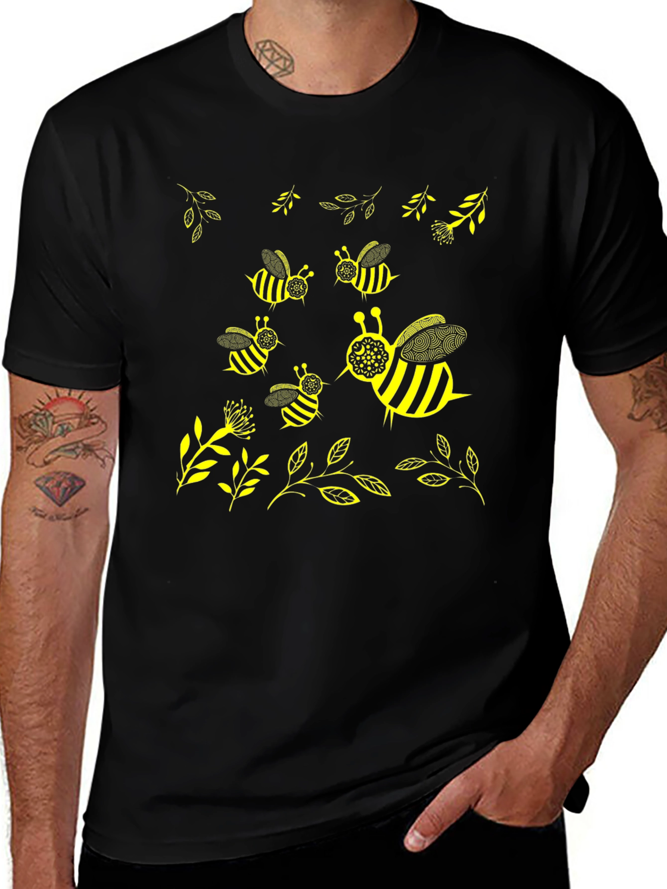 Buzz Worthy Bee T-Shirt - Black Cotton Tee