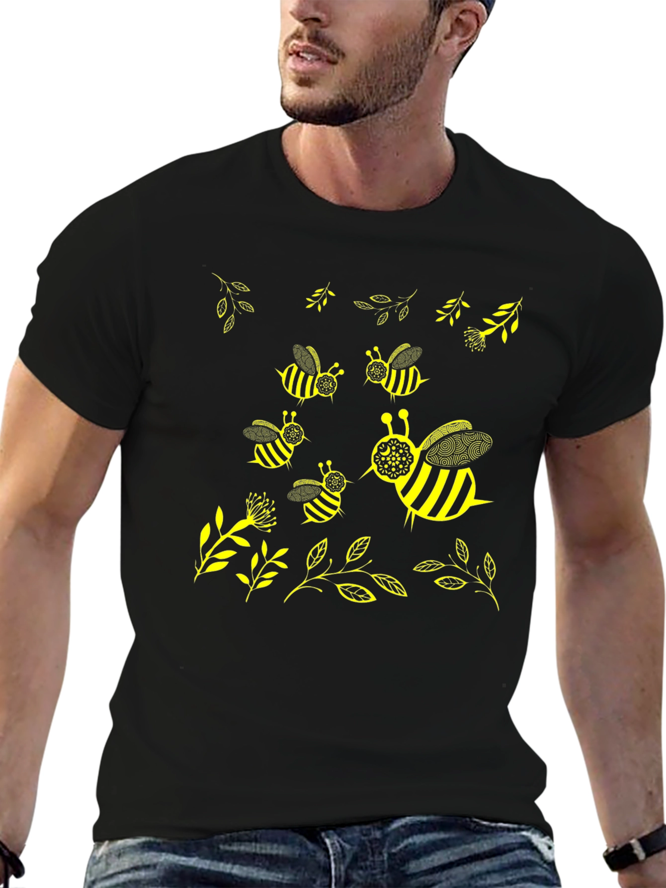 Buzz Worthy Bee T-Shirt - Black Cotton Tee