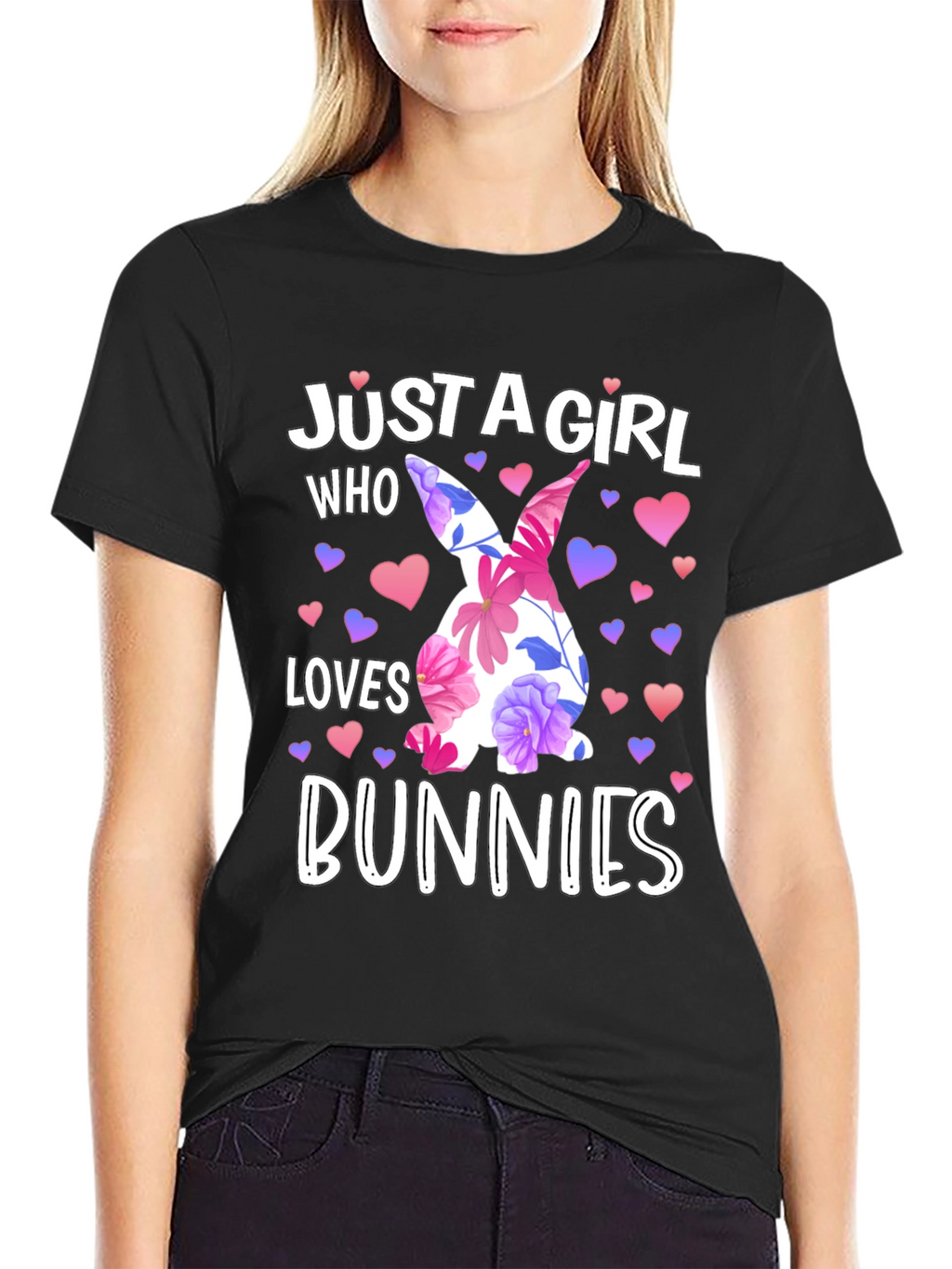 Just A Girl Who Loves Bunnies Easter T-Shirt