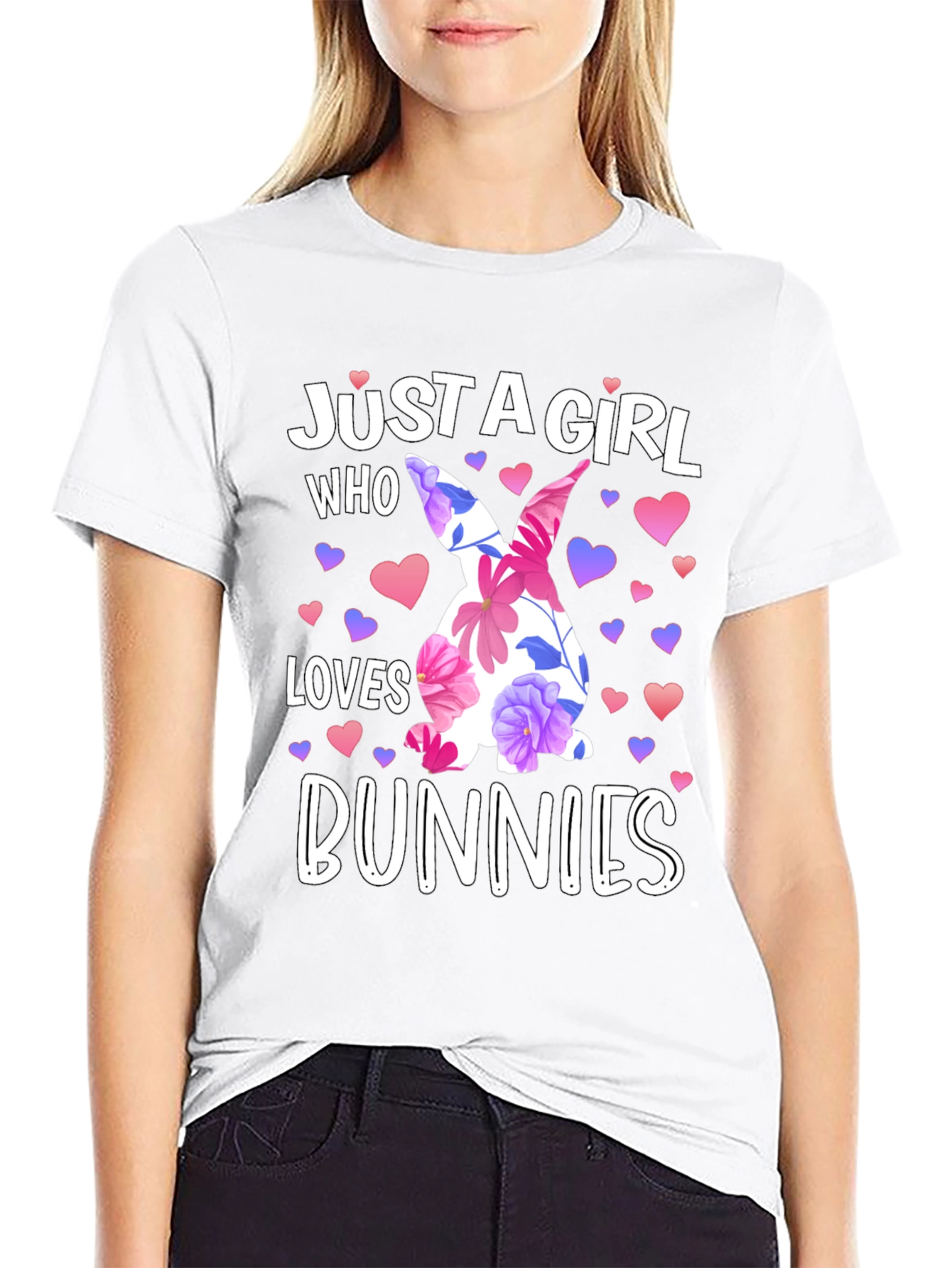Just A Girl Who Loves Bunnies Easter T-Shirt
