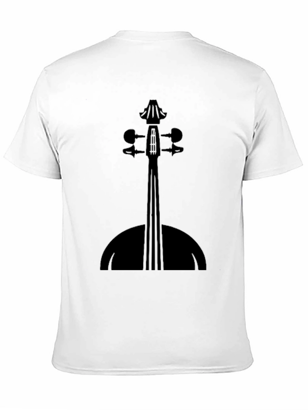 Violin Silhouette Black T-Shirt