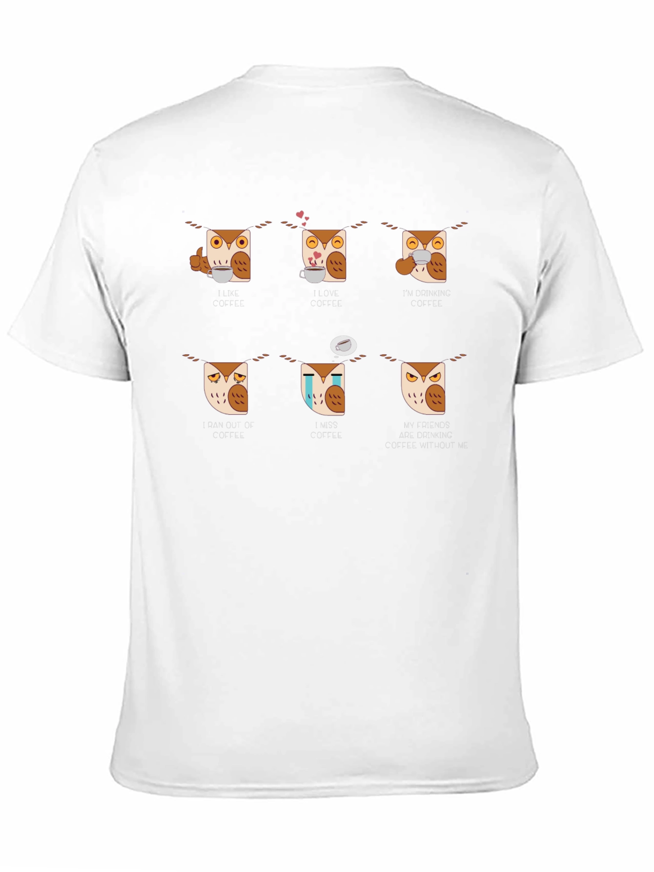 Coffee Owl T-Shirt - I Love Coffee Tee