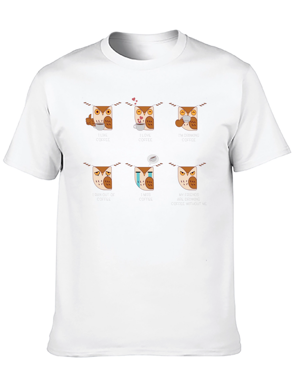 Coffee Owl T-Shirt - I Love Coffee Tee