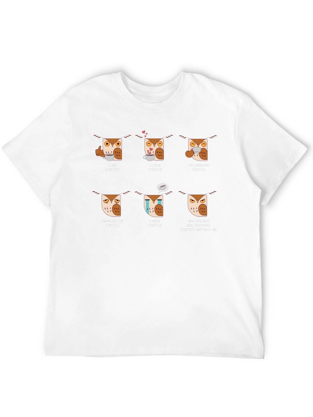 Coffee Owl T-Shirt - I Love Coffee Tee