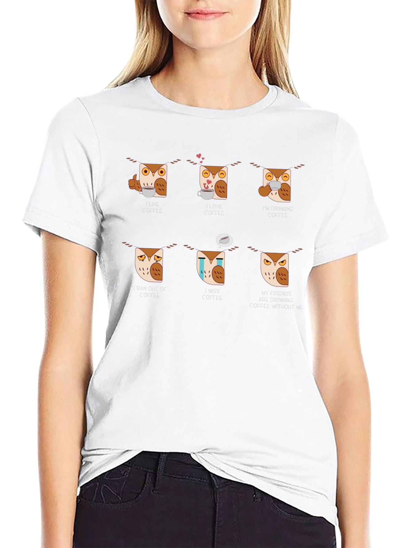 Coffee Owl T-Shirt - I Love Coffee Tee