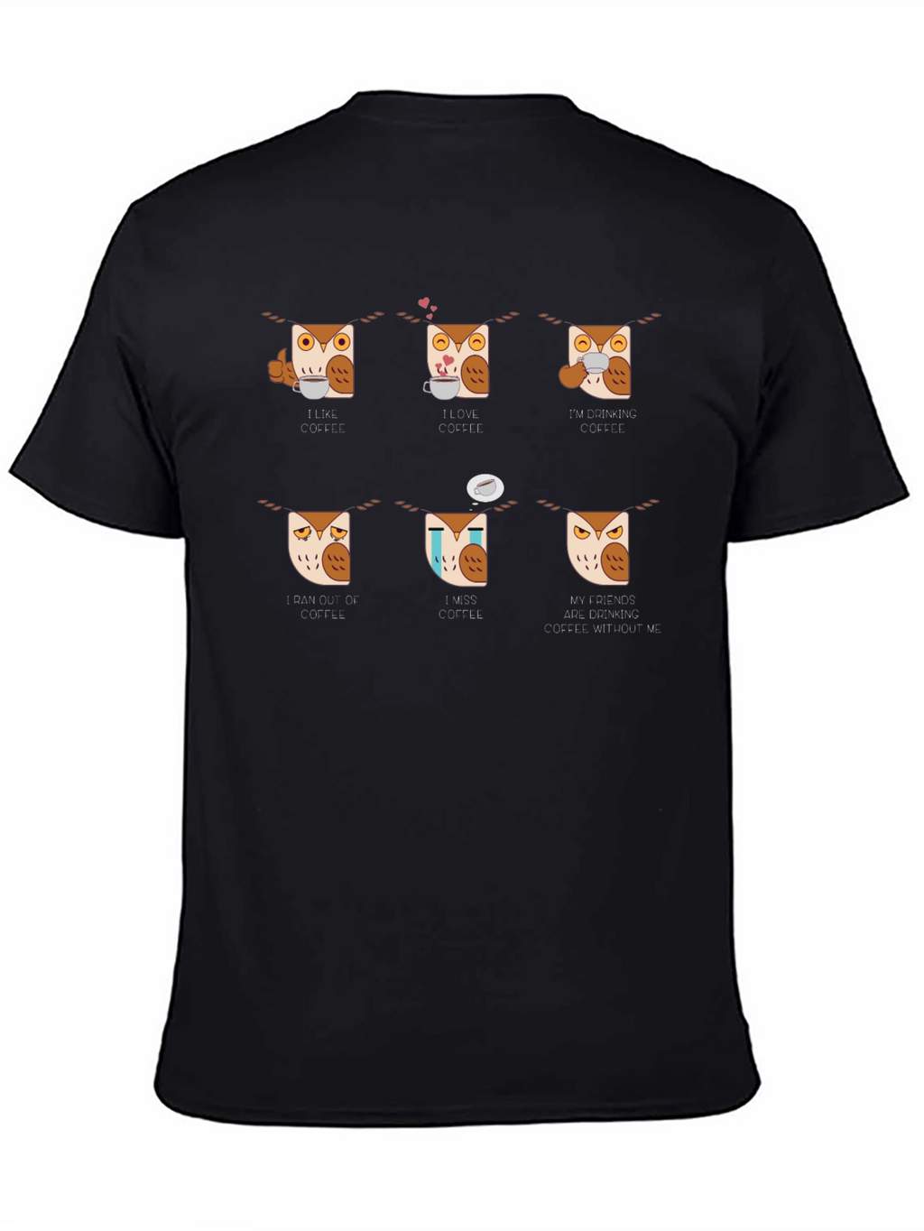 Coffee Owl T-Shirt - I Love Coffee Tee