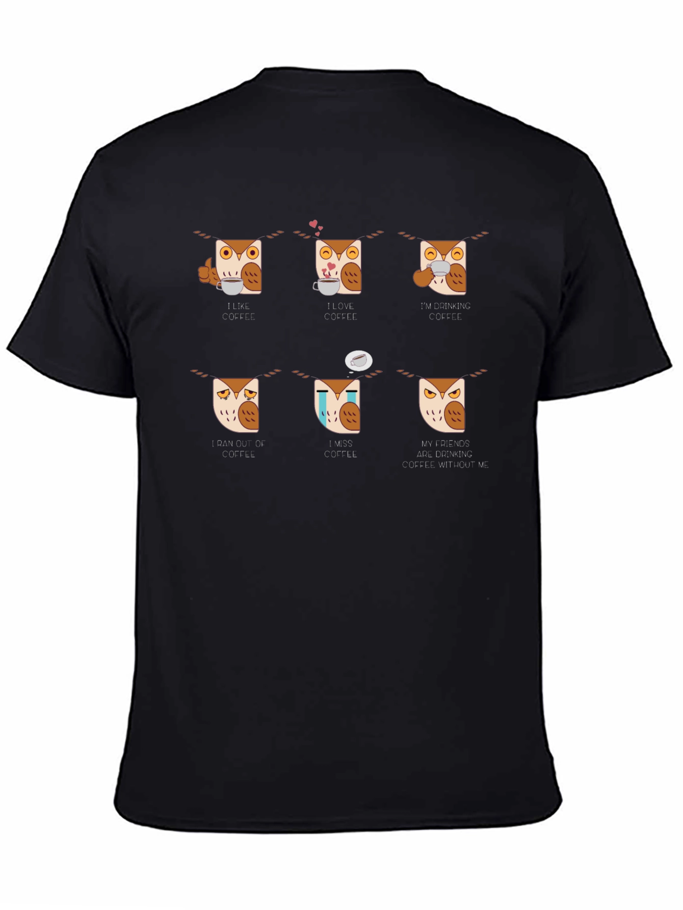 Coffee Owl T-Shirt - I Love Coffee Tee