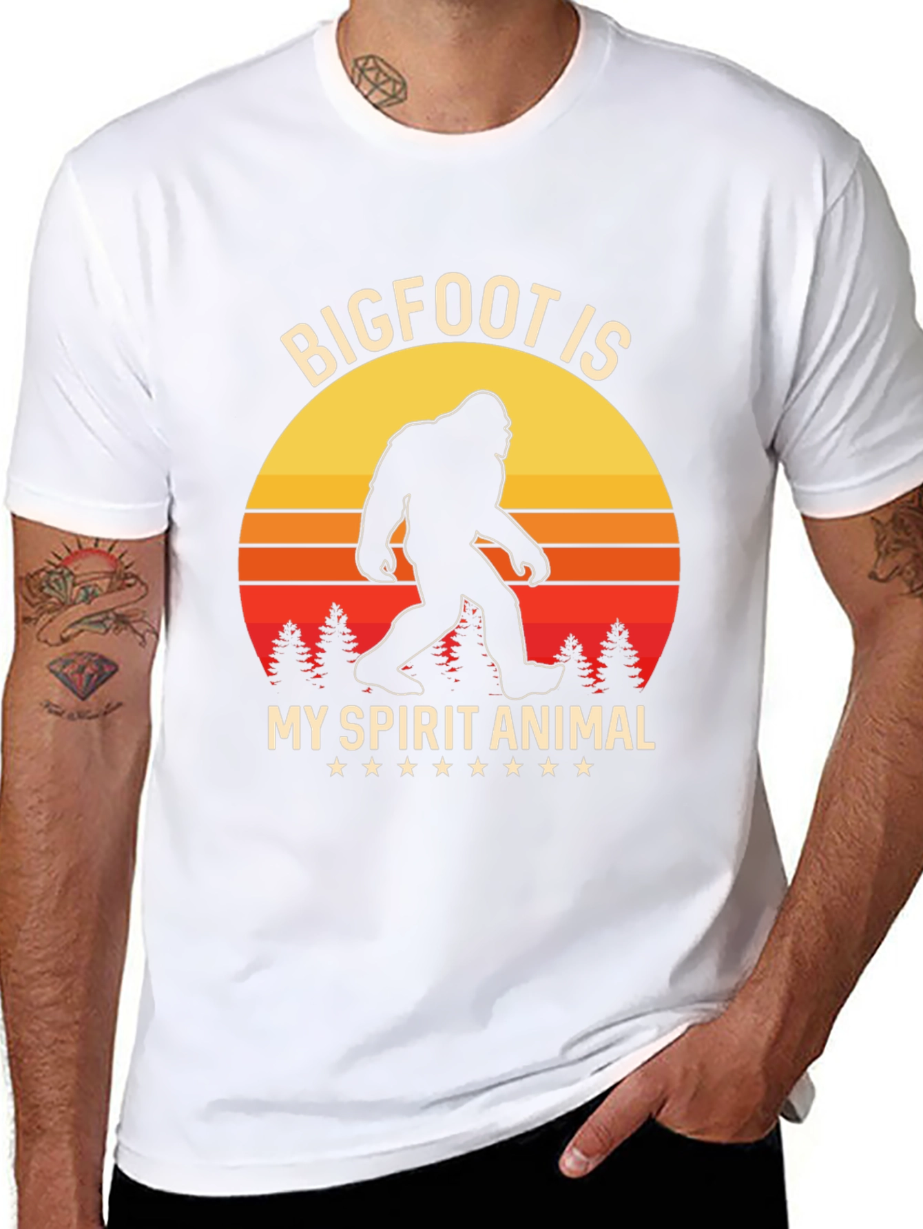 Bigfoot Spirit Animal Graphic T-Shirt