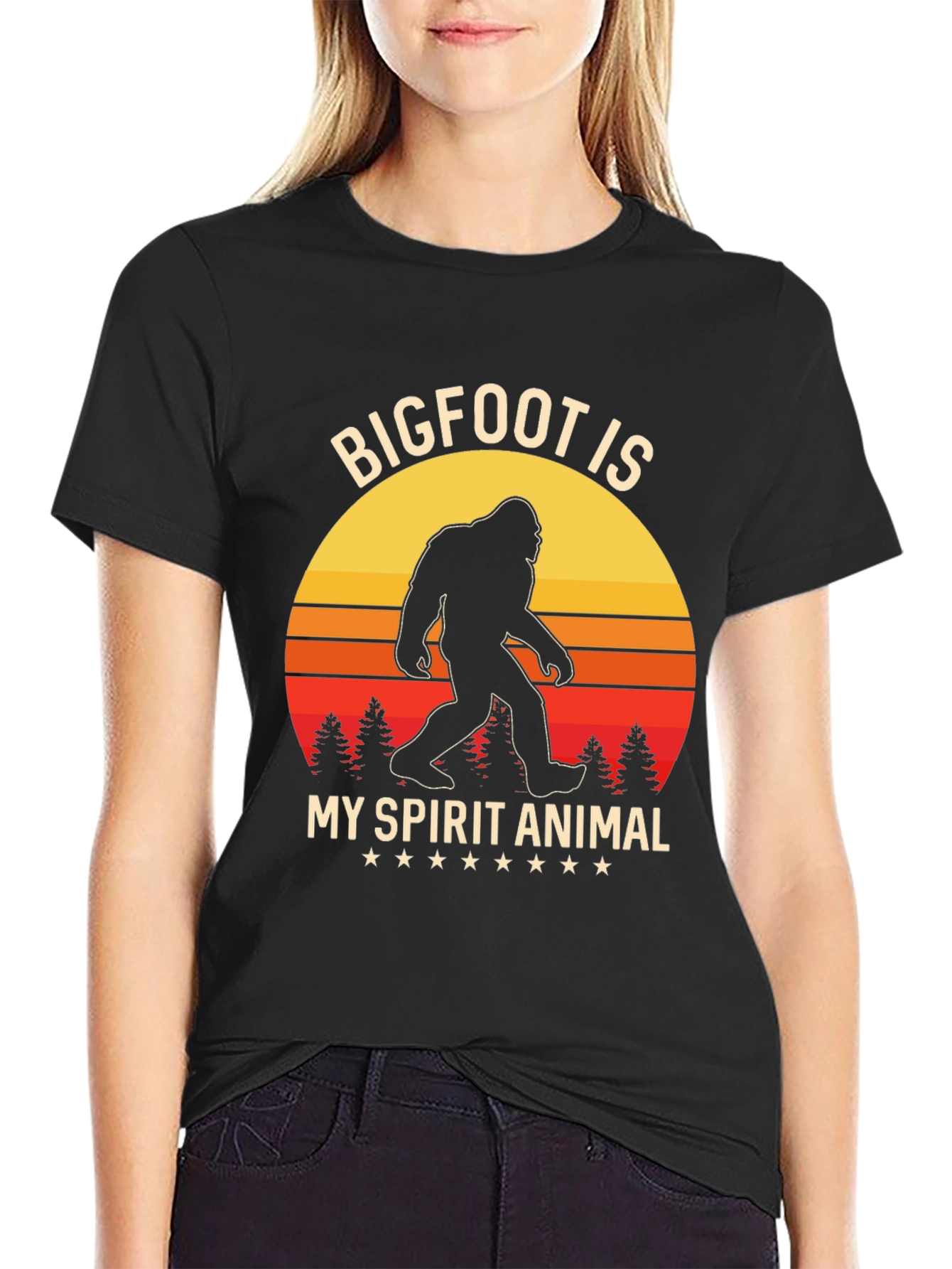 Bigfoot Spirit Animal Graphic T-Shirt