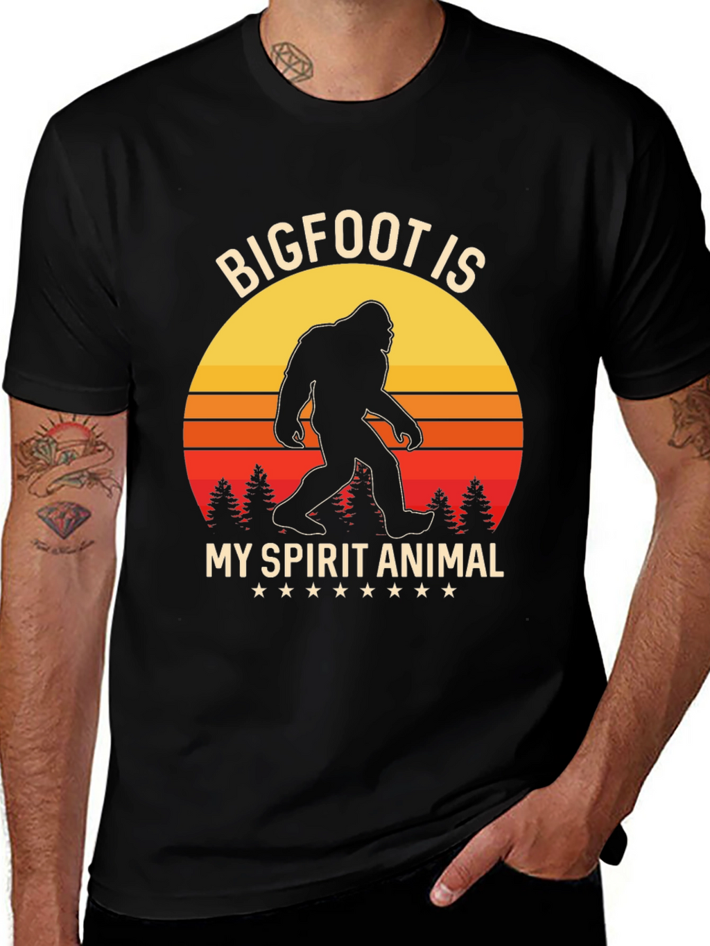 Bigfoot Spirit Animal Graphic T-Shirt