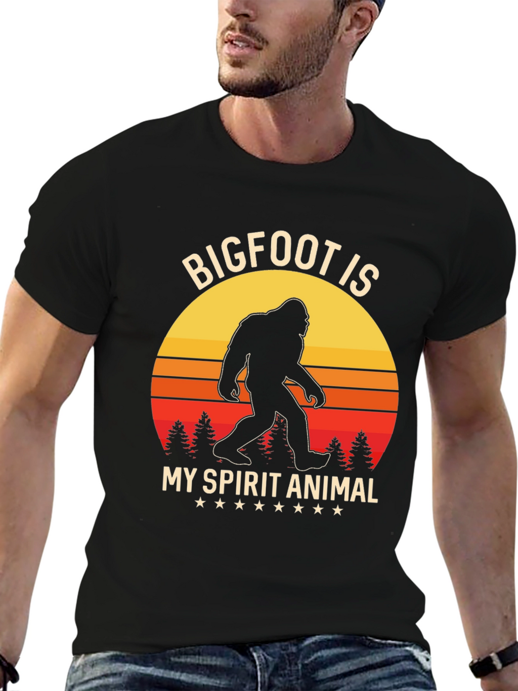 Bigfoot Spirit Animal Graphic T-Shirt