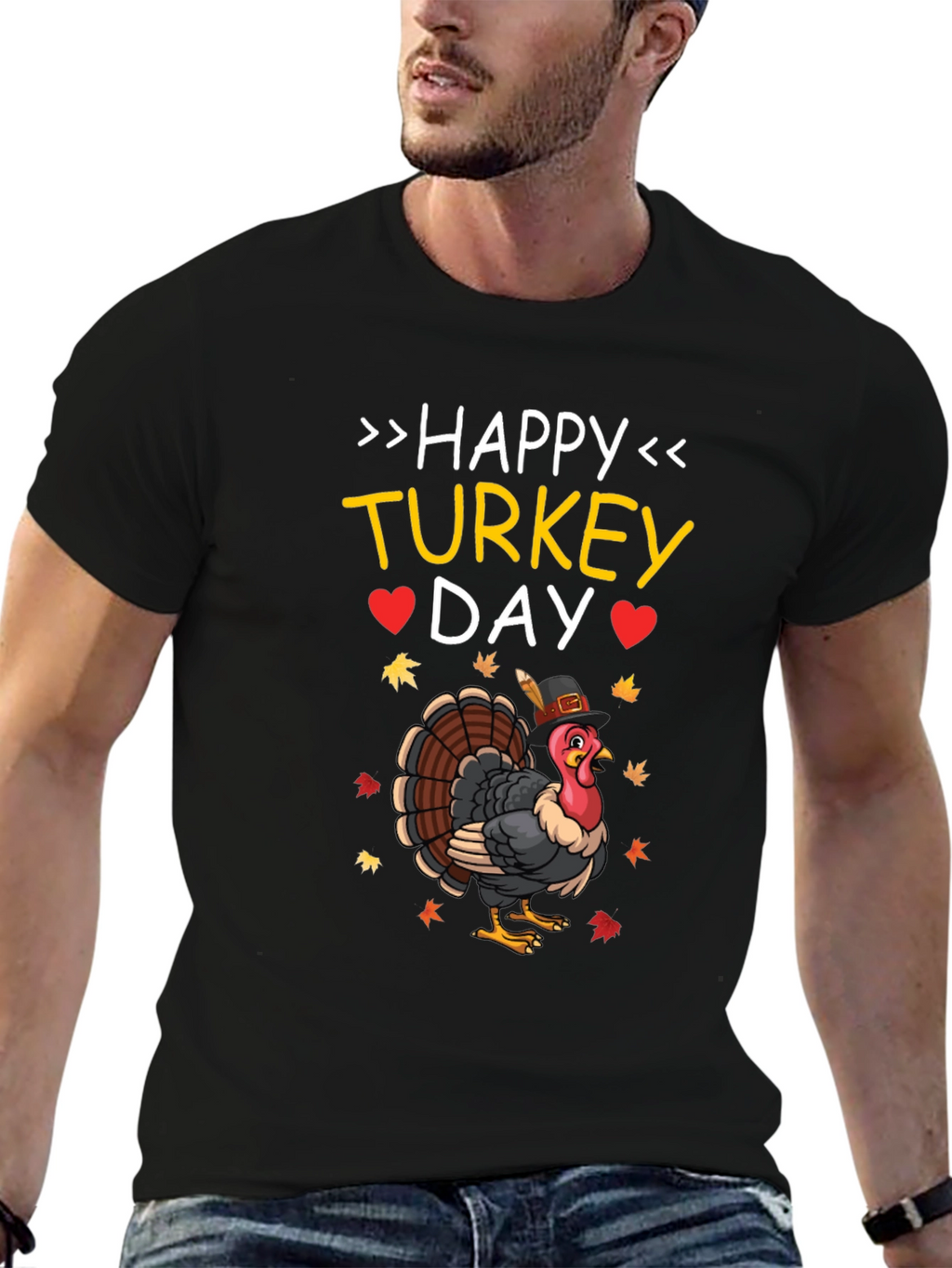 Happy Turkey Day Graphic T-Shirt