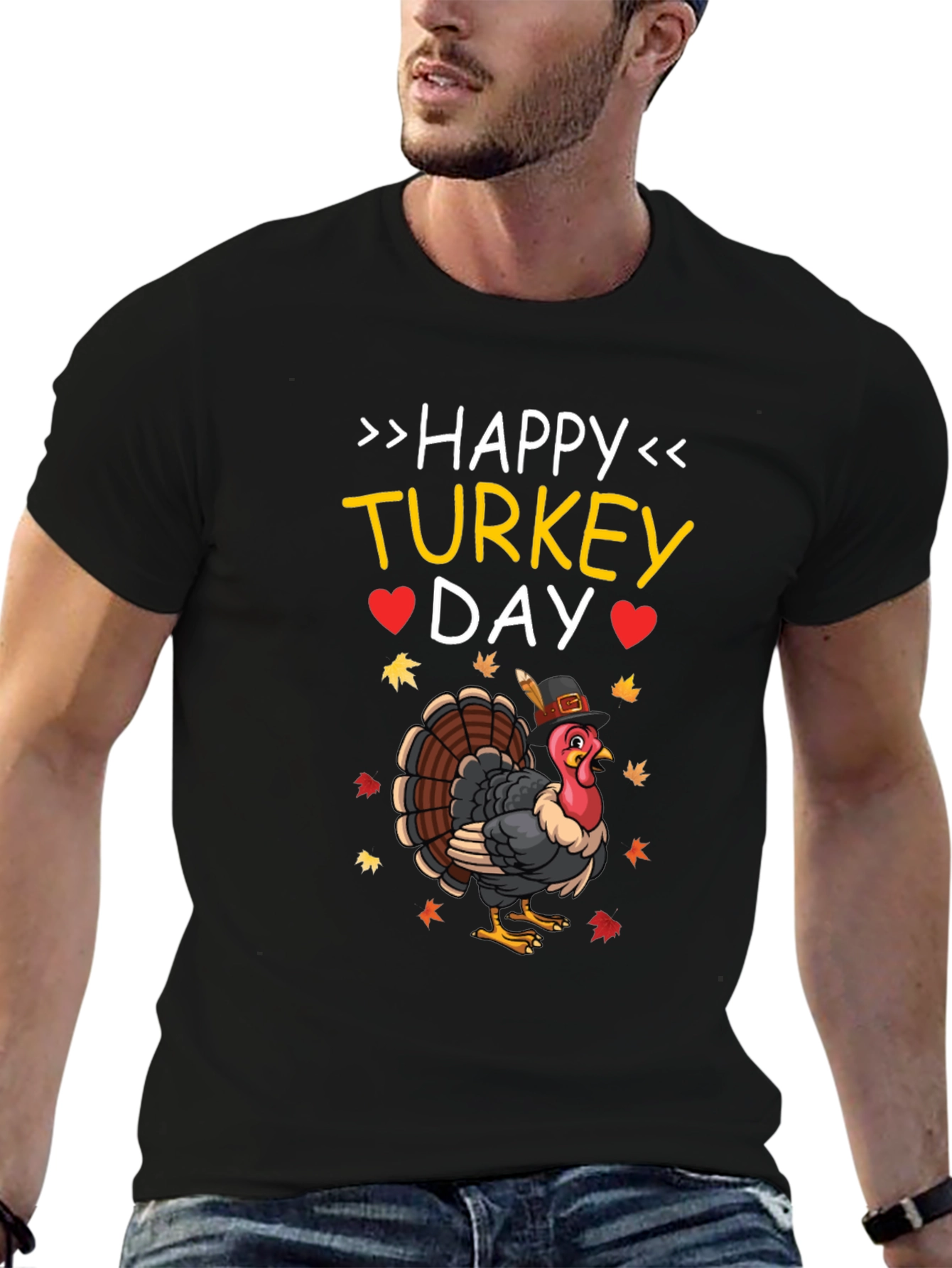 Happy Turkey Day Graphic T-Shirt