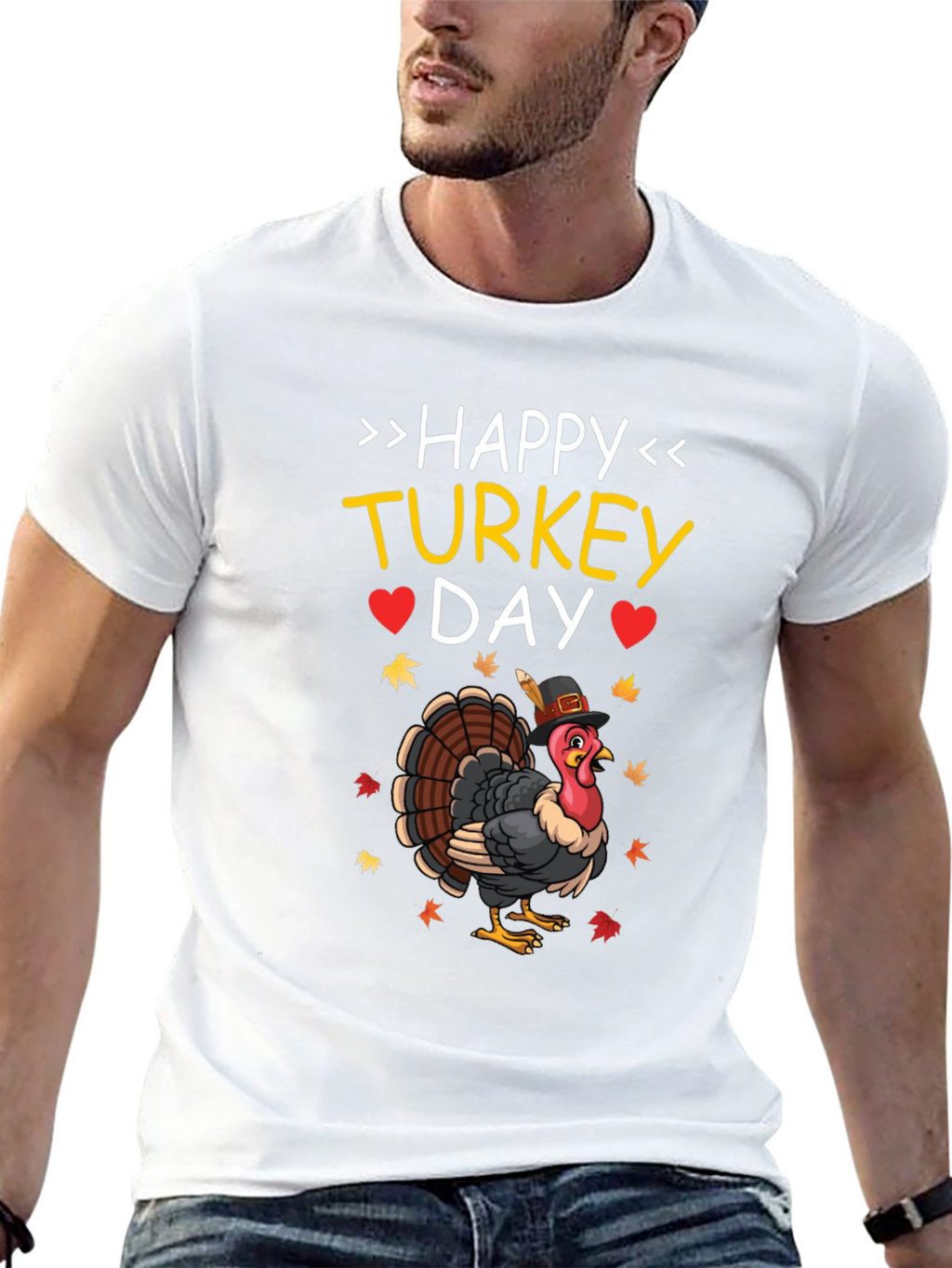 Happy Turkey Day Graphic T-Shirt