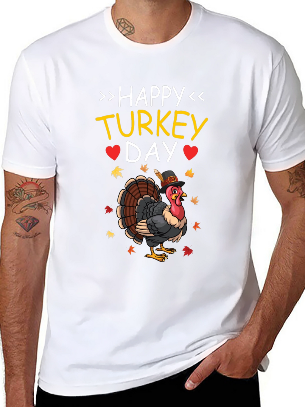 Happy Turkey Day Graphic T-Shirt