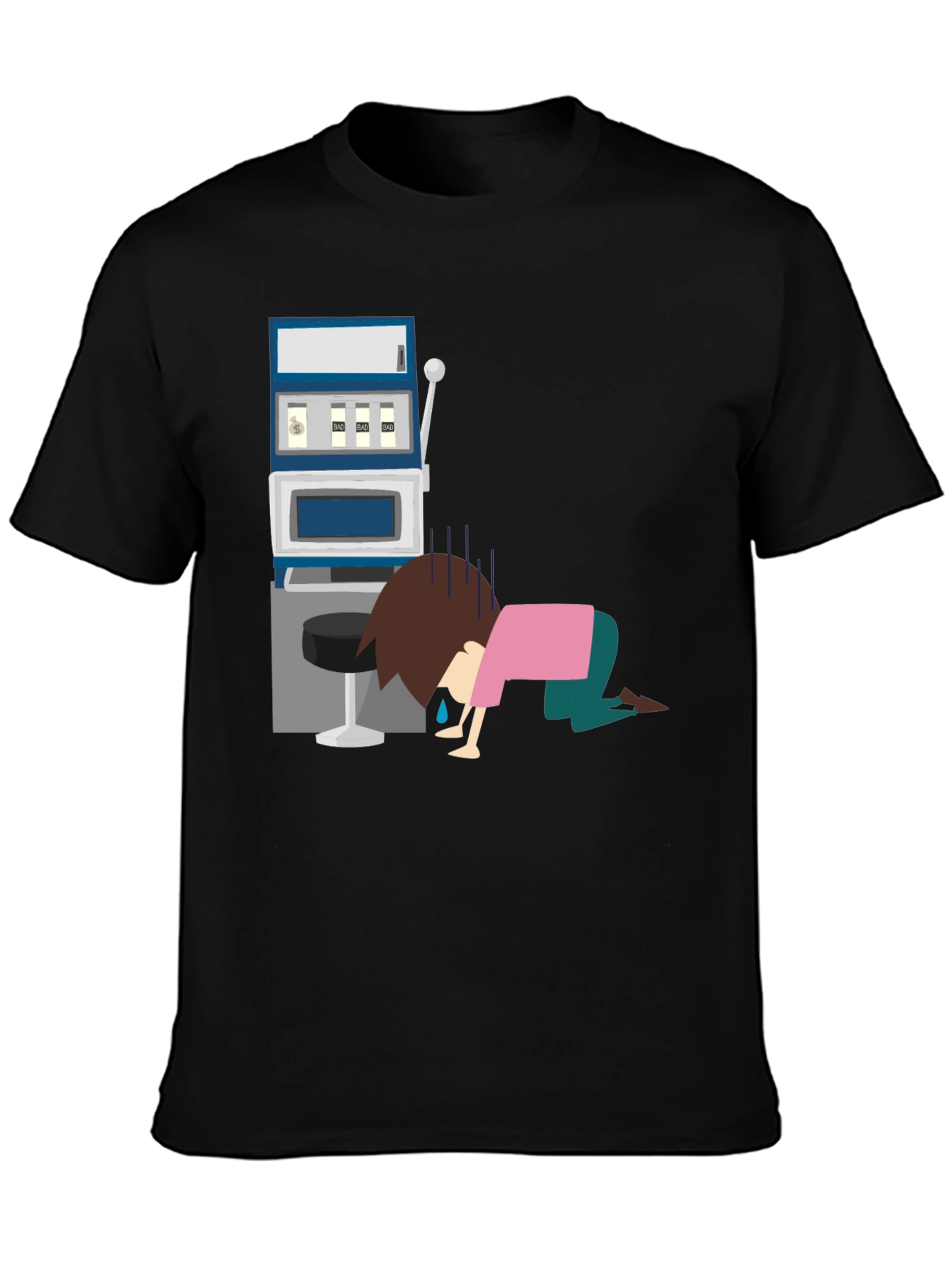 Gambling Loss Graphic Tee - Black