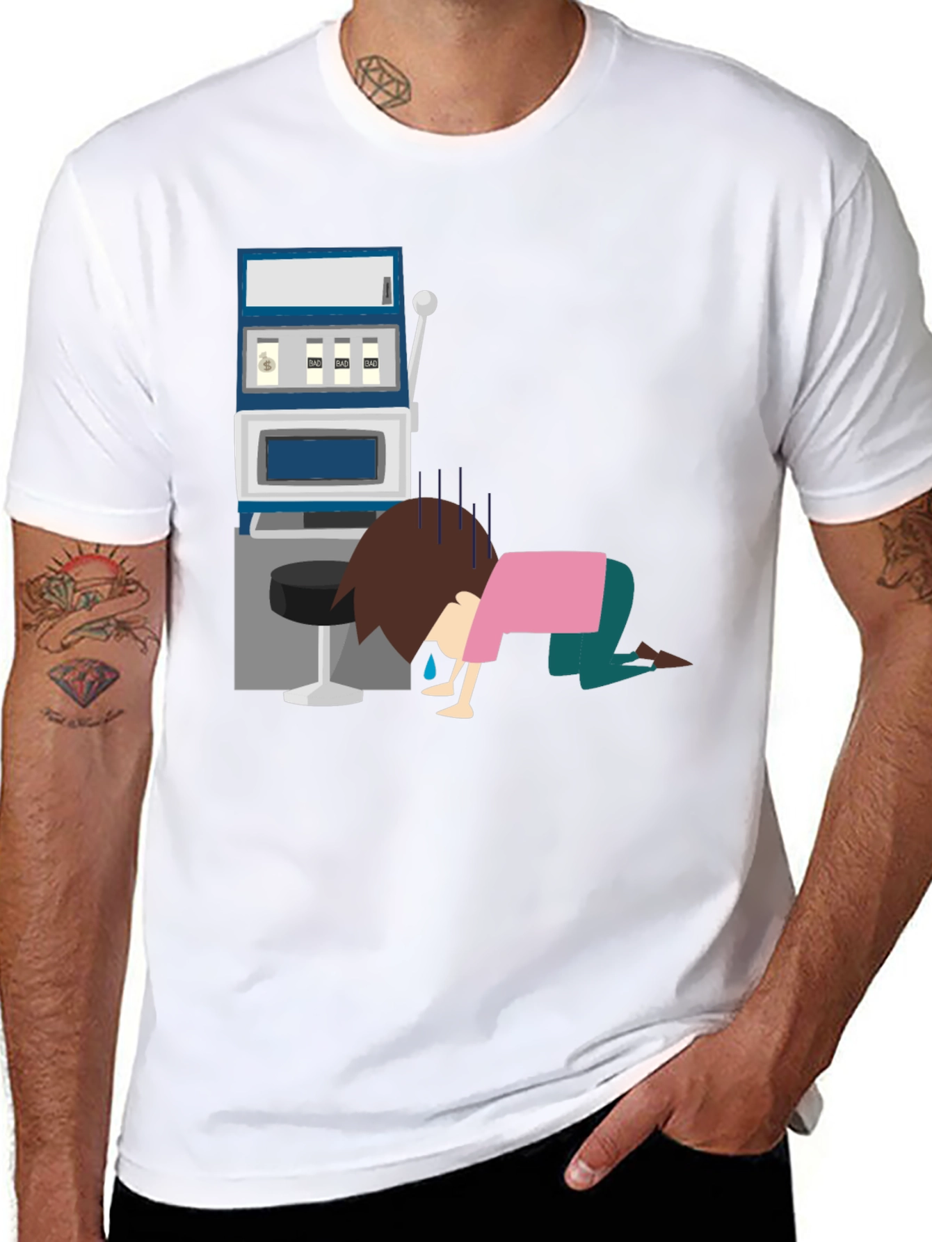 Gambling Loss Graphic Tee - Black