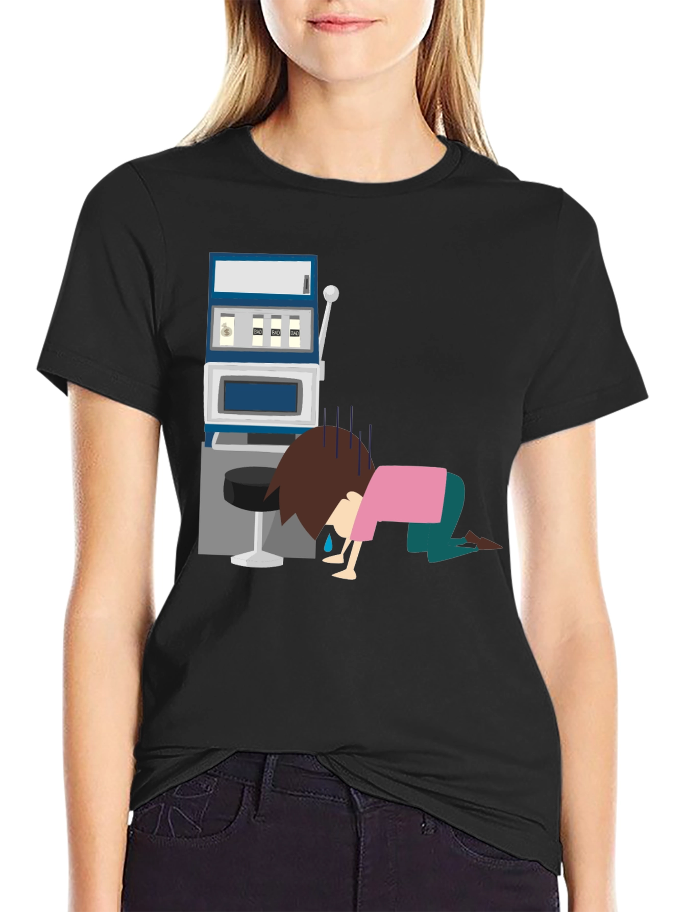 Gambling Loss Graphic Tee - Black